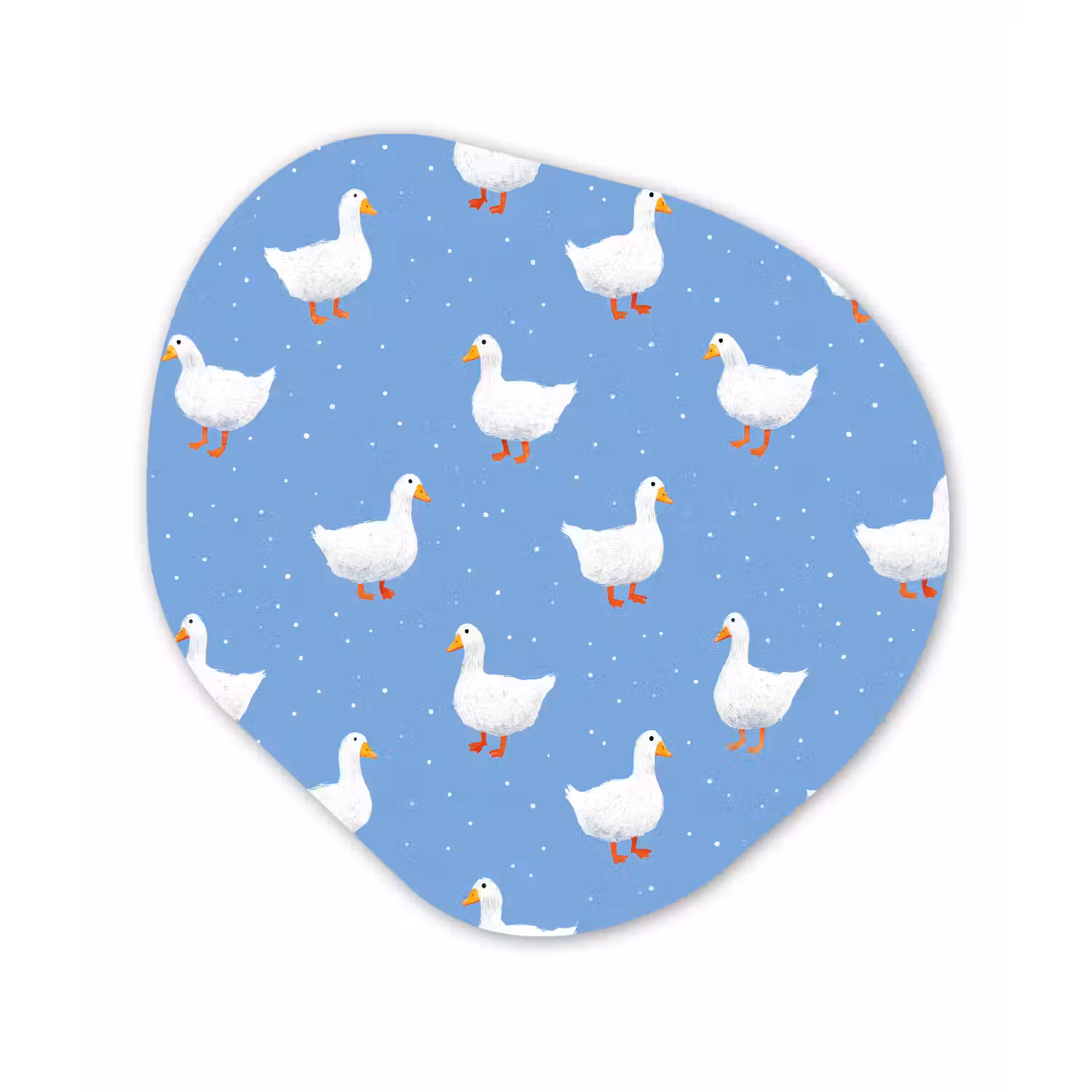 Ganzen - Elegant - Blauw Wandcirkel Organisch Forex 3mm klein 629 -3d
