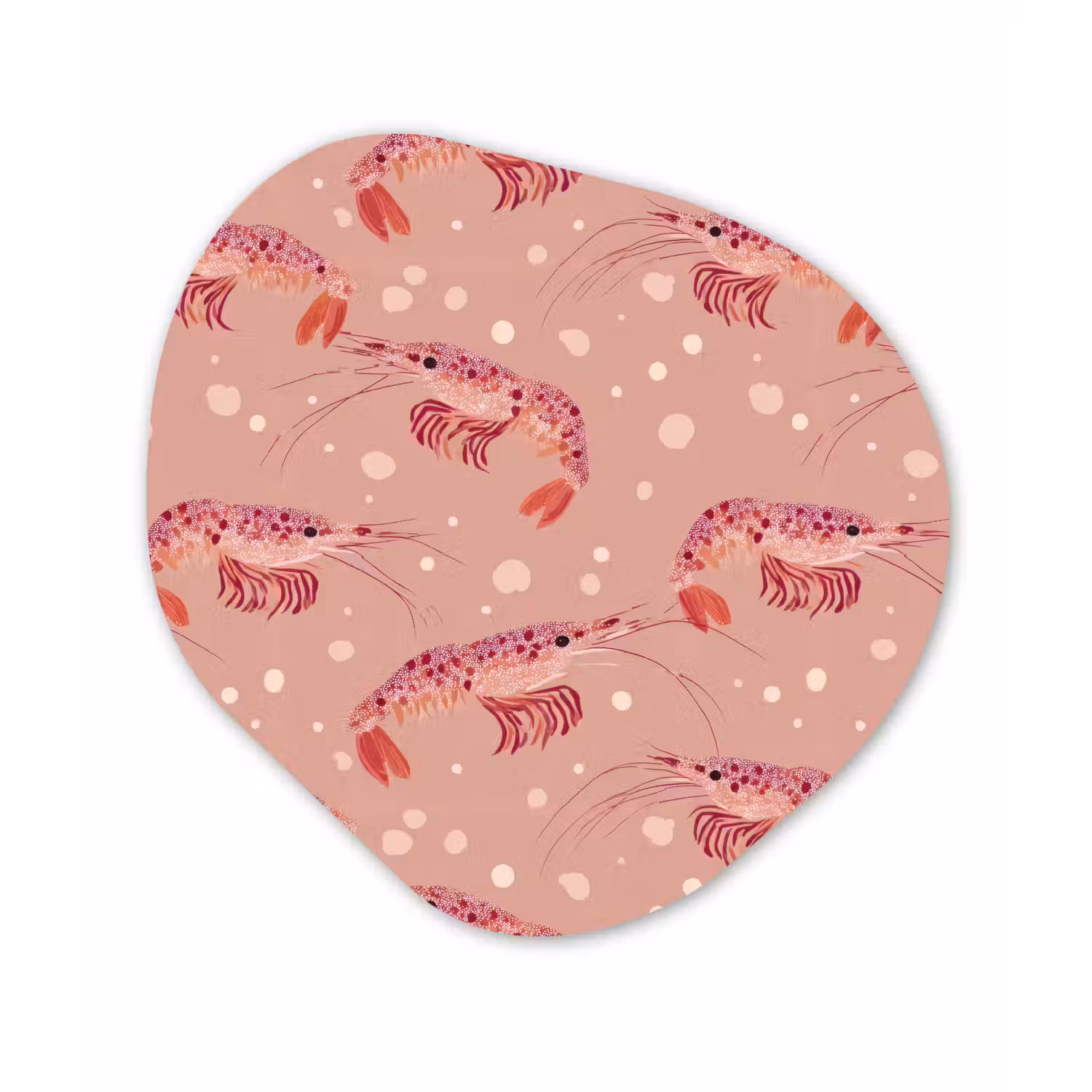 Garnalen - Stippen - Roze Wandcirkel Organisch Forex 3mm klein 629 -3d