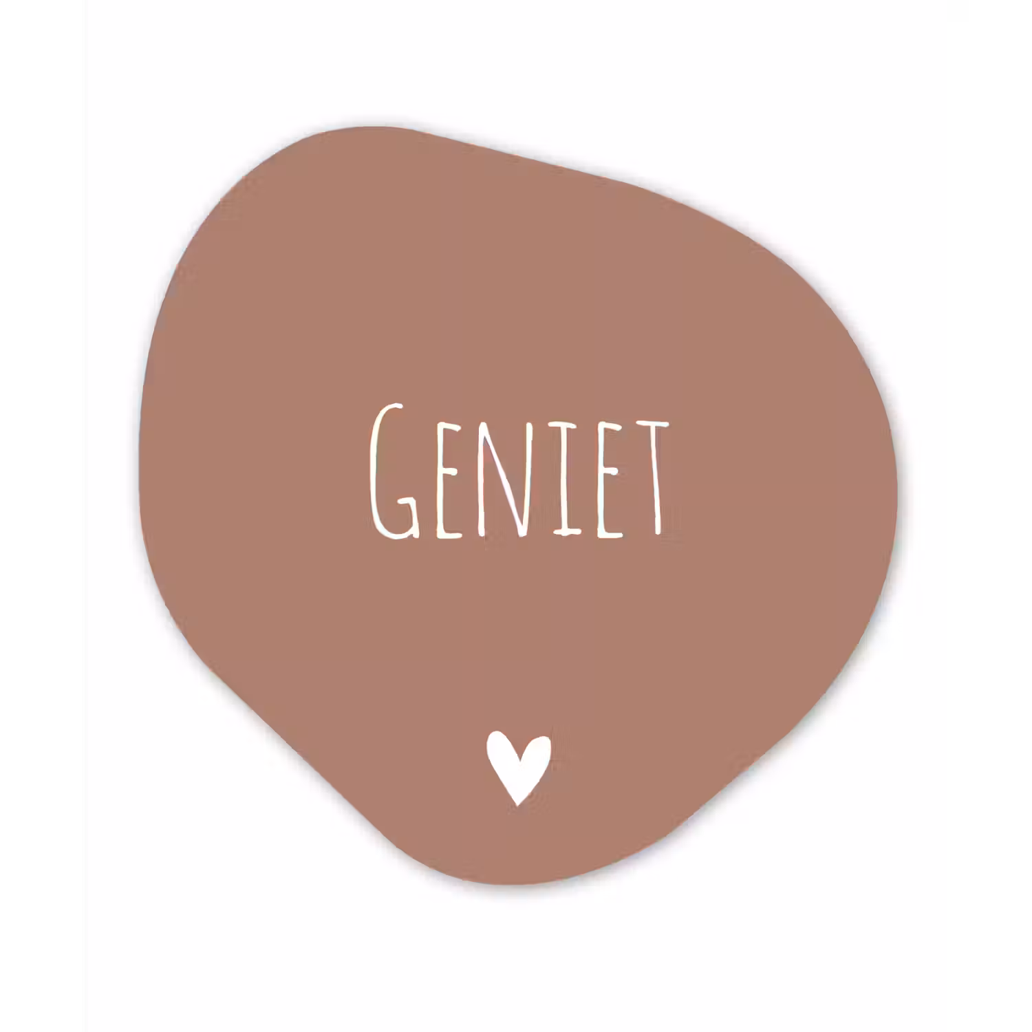 Geniet - Spreuken -Quotes Wandcirkel Organisch Forex 3mm klein -3d