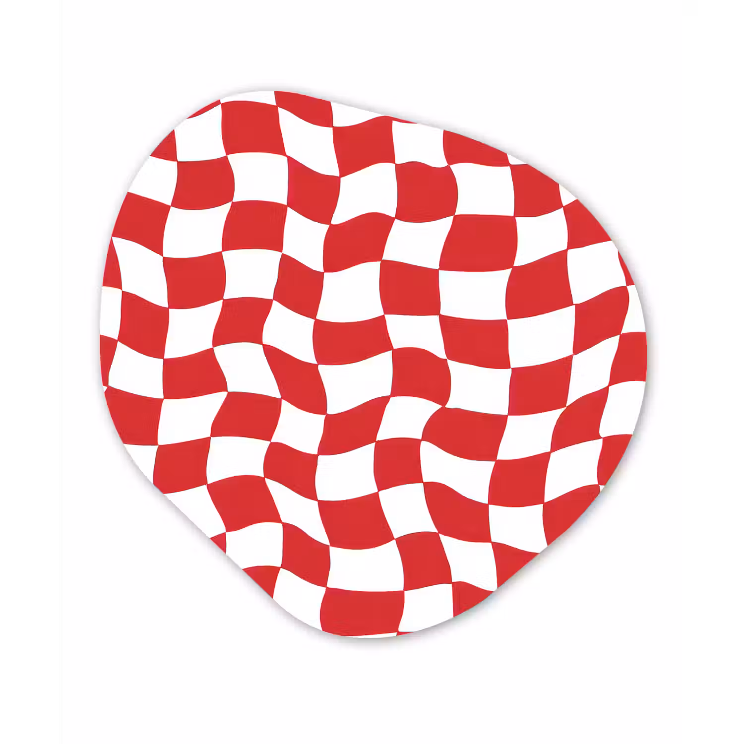 Golvend - Patroon - Rood Wandcirkel Organisch Forex 3mm klein 629 -3d