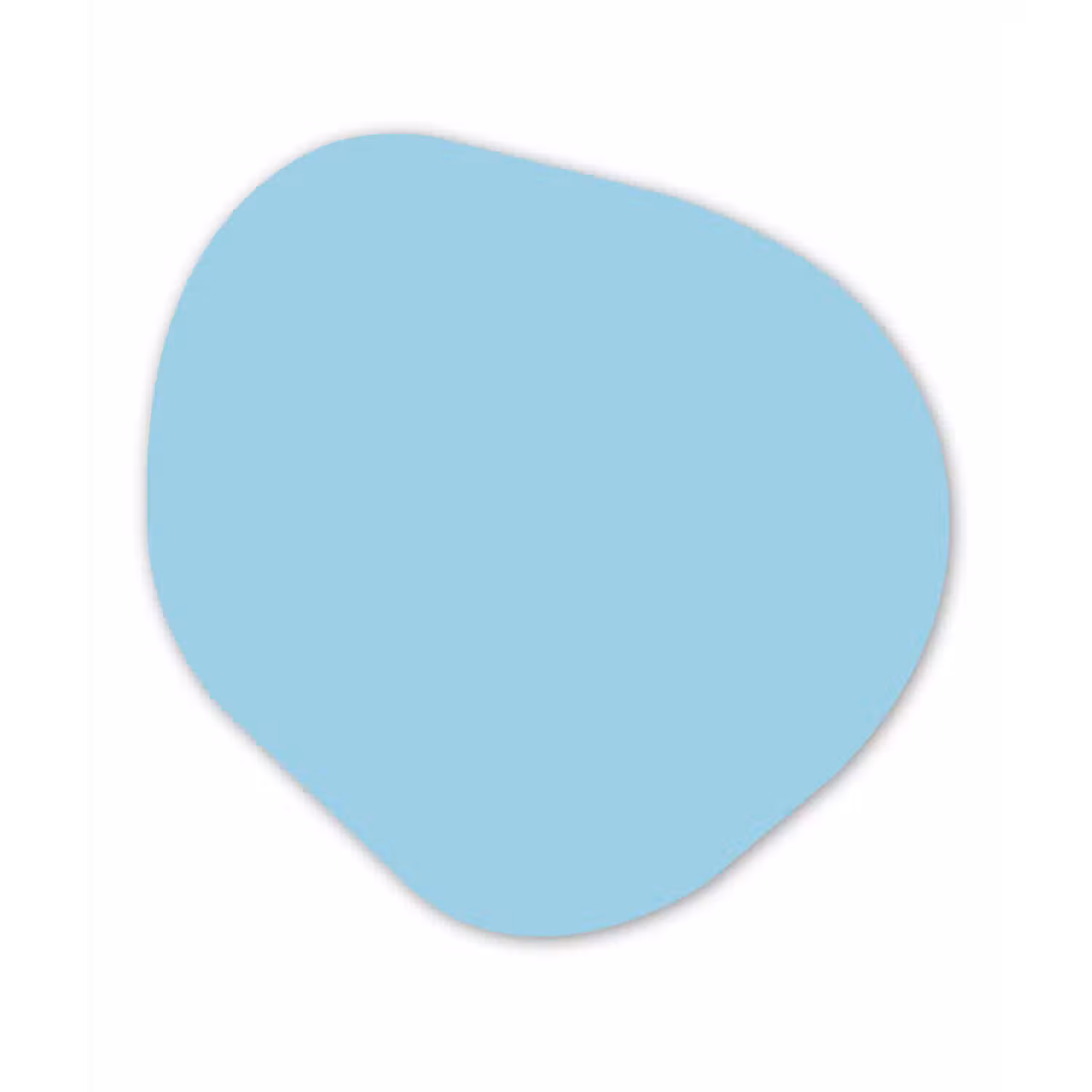 Ice - Blue - Blauw Wandcirkel Organisch Forex 3mm klein 629 -3d