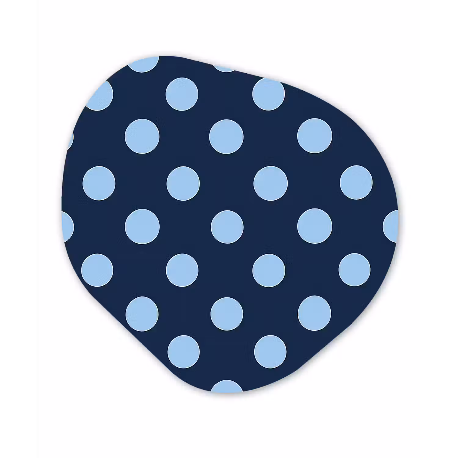 Klassiek - Dots - Blauw Wandcirkel Organisch Forex 3mm klein 629 -3d
