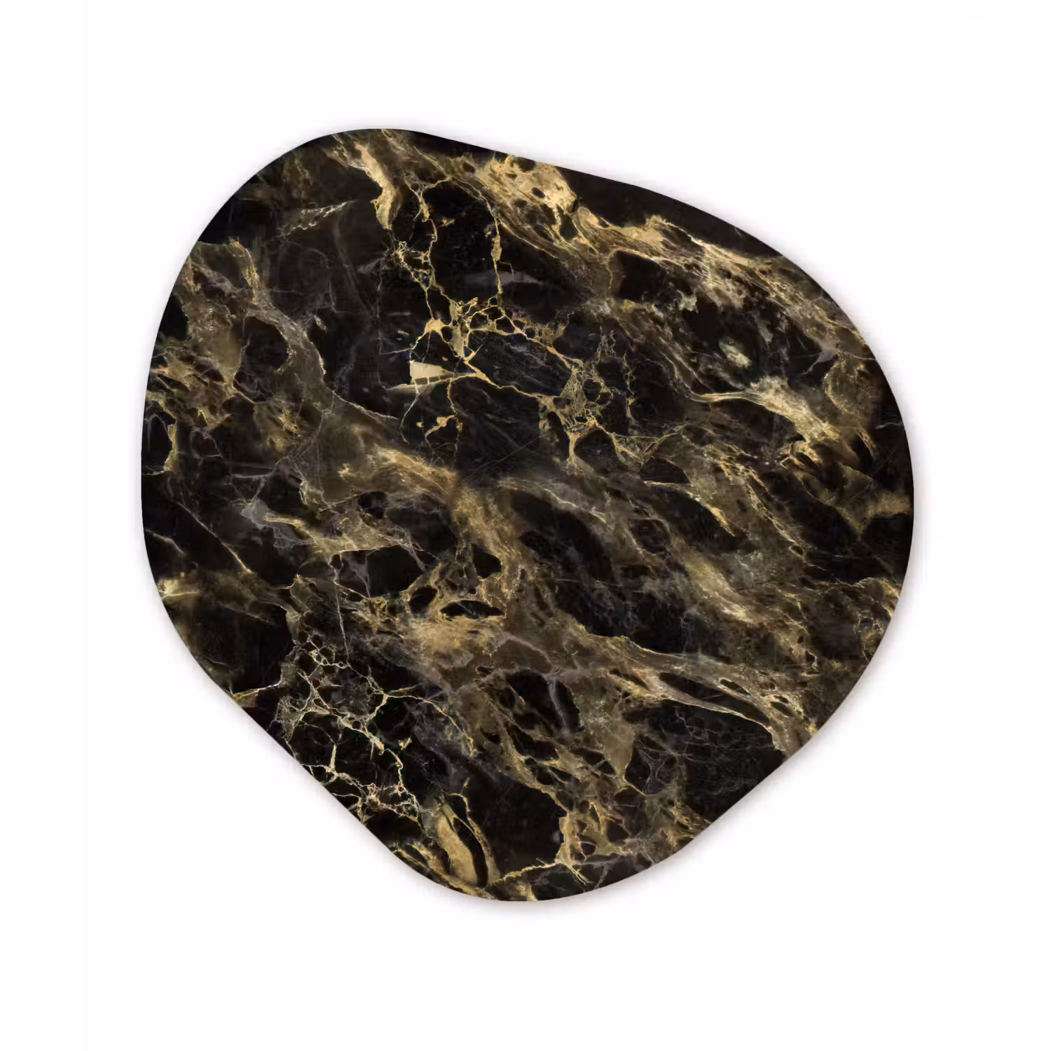 Kristal - Goud - Zwart - Marmer Wandcirkel Organisch Forex 3mm klein 629 -3d