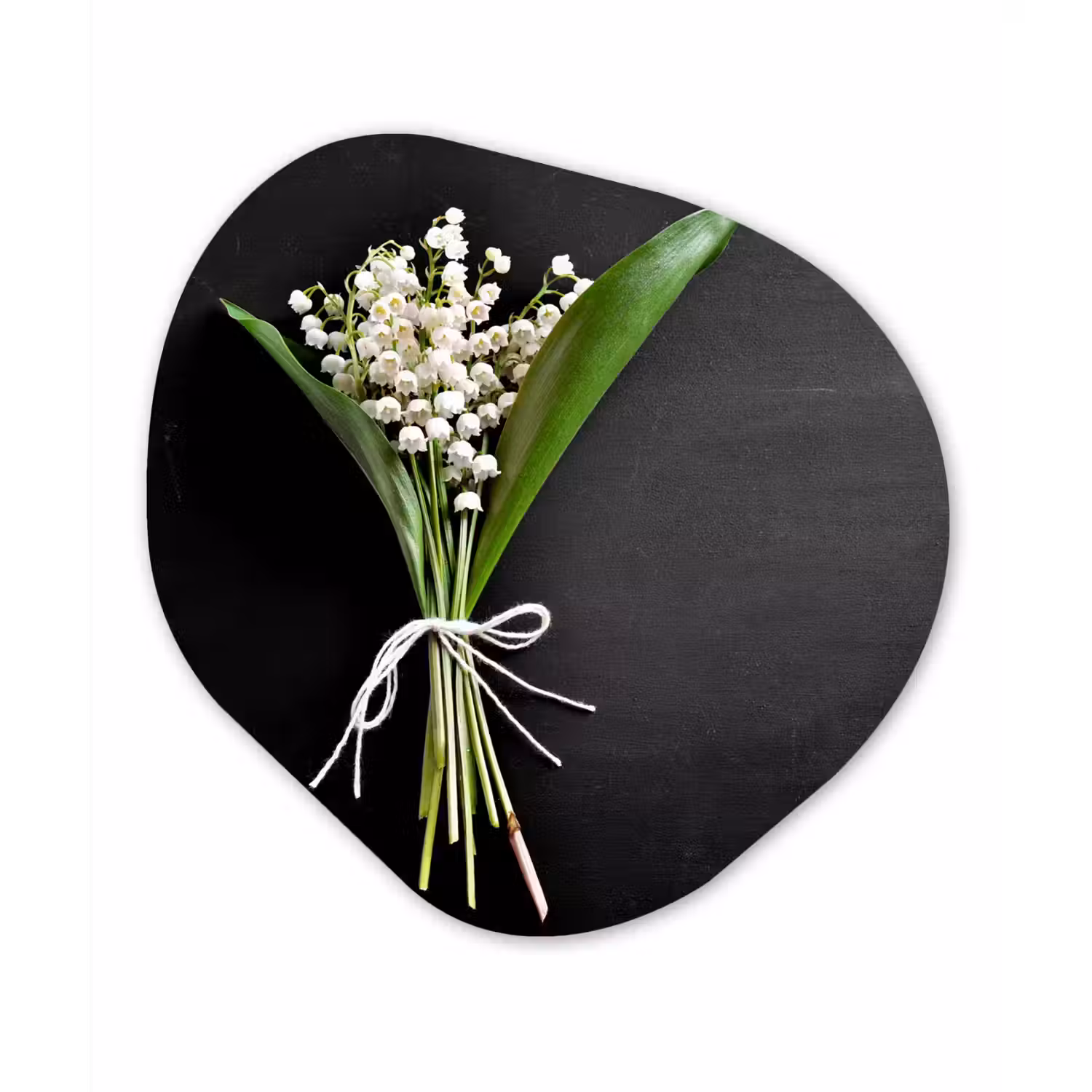 Lelietjes van dalen - Bloemen - Stilleven - Flora Wandcirkel Organisch Forex 3mm klein -3d