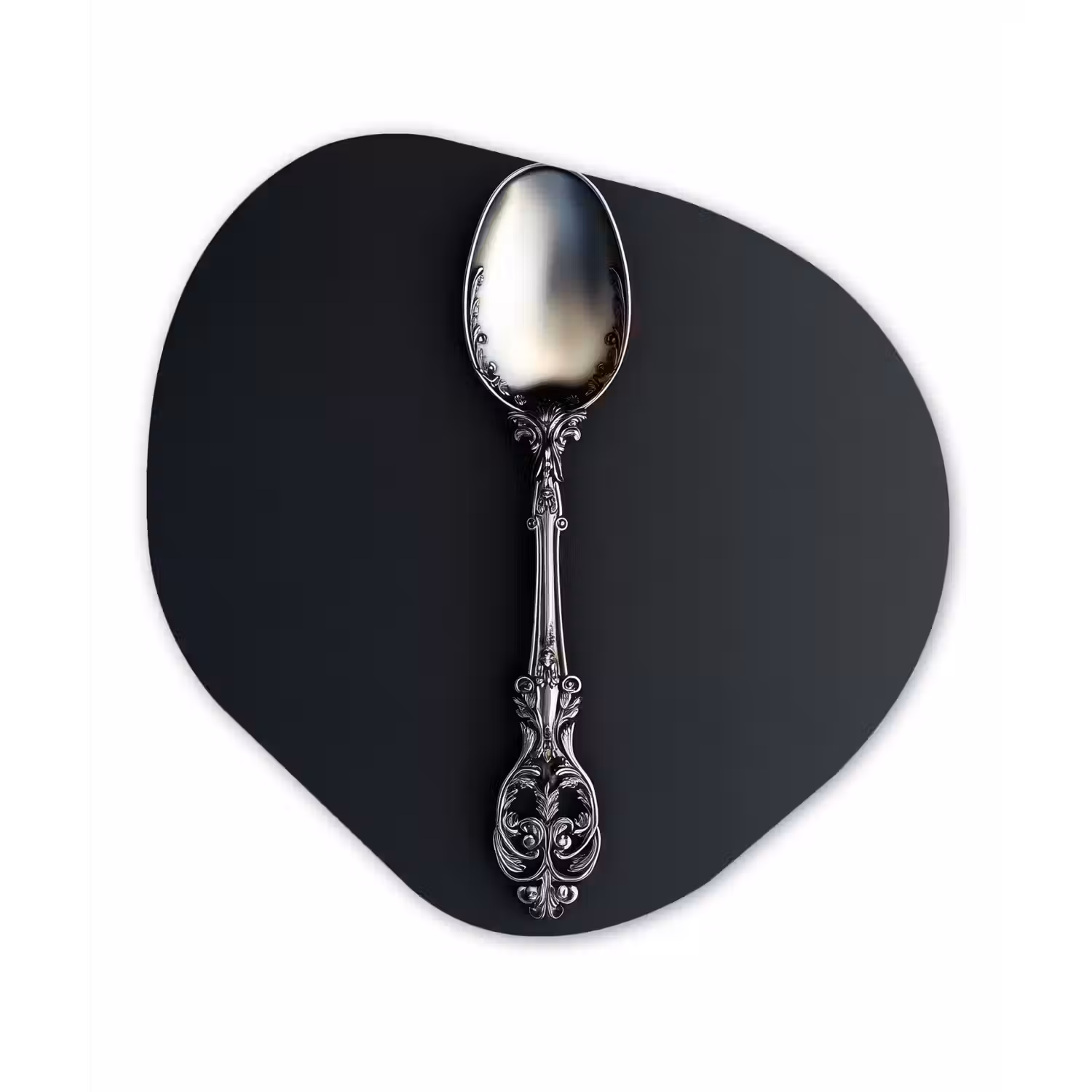 Lepel - Zilver - Metaal Wandcirkel Organisch Forex 3mm klein -3d