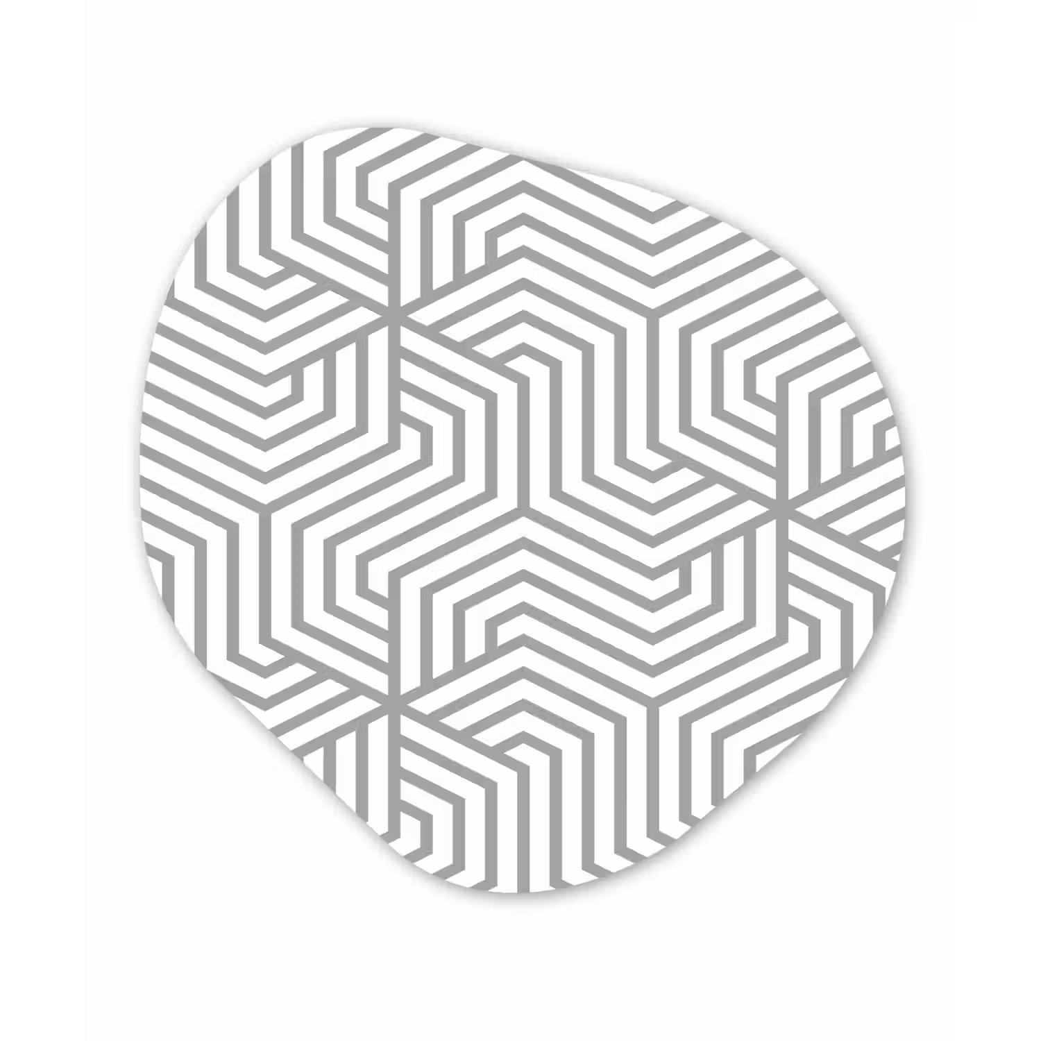 Lijn - Design - Geometrie - Patroon Wandcirkel Organisch Forex 3mm klein 629 -3d