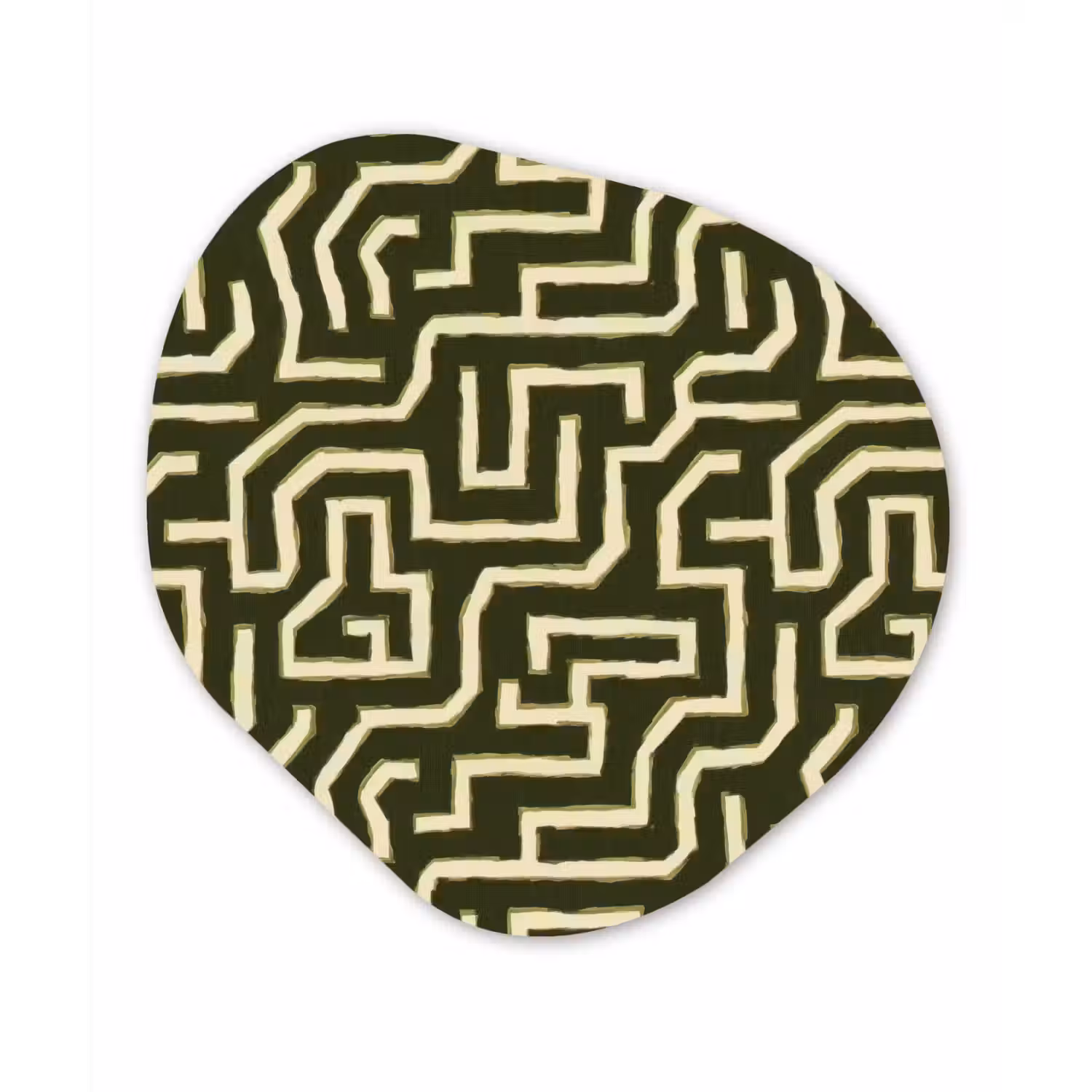Lijnen - Abstract - Groen Wandcirkel Organisch Forex 3mm klein 629 -3d