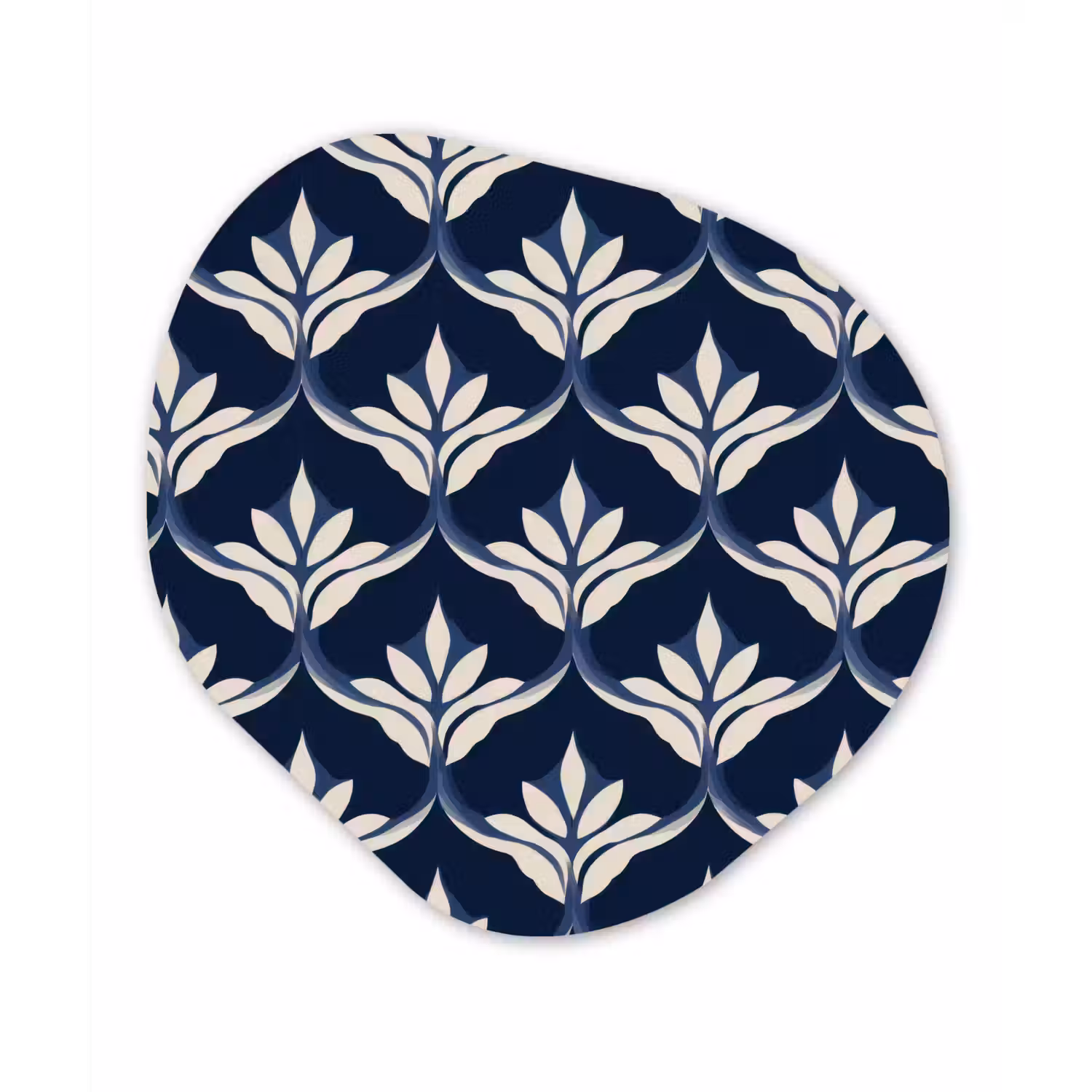 Modern - Ontwerp - Blauw Wandcirkel Organisch Forex 3mm klein 629 -3d