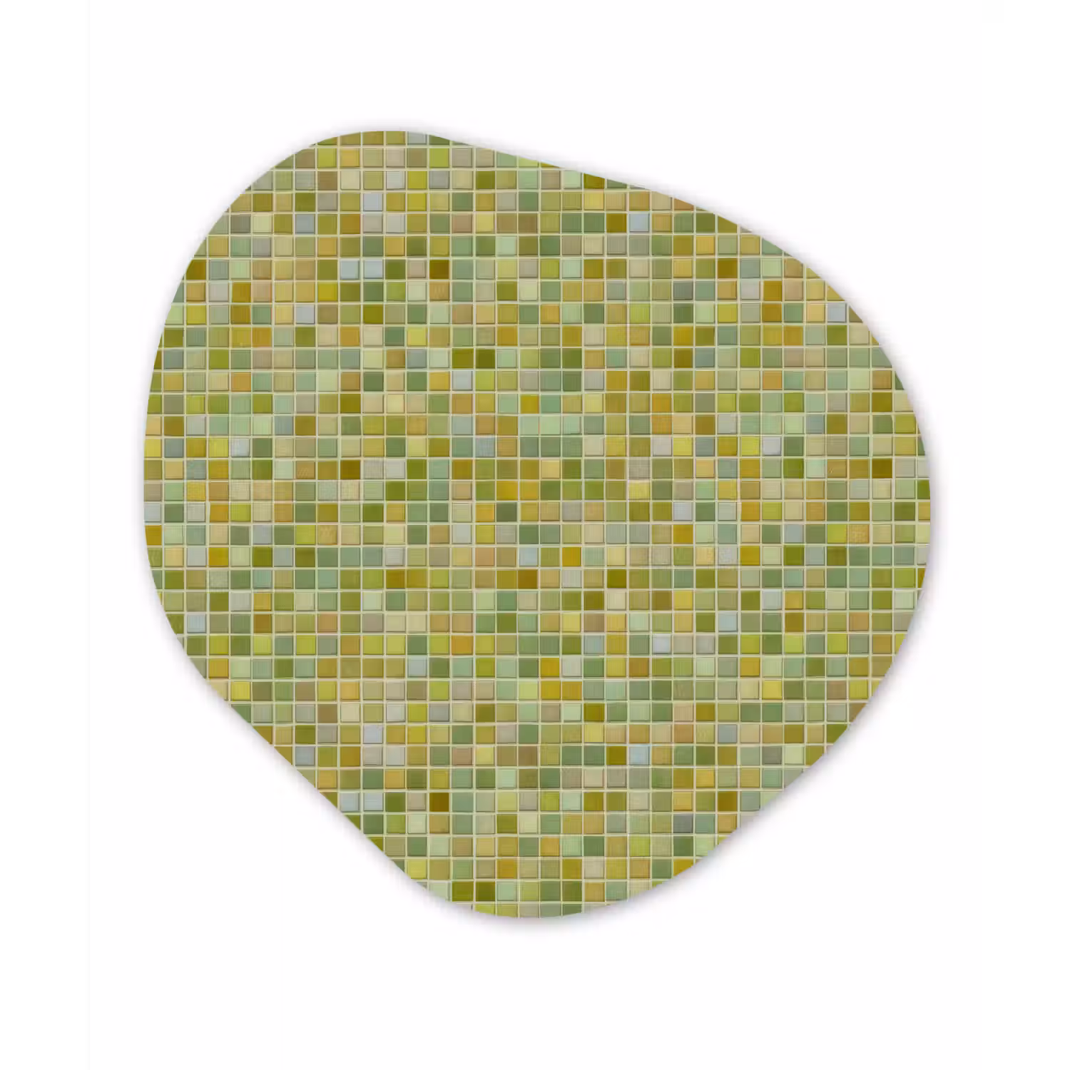 Mozaïek - Patroon - Groen Wandcirkel Organisch Forex 3mm klein 629 -3d