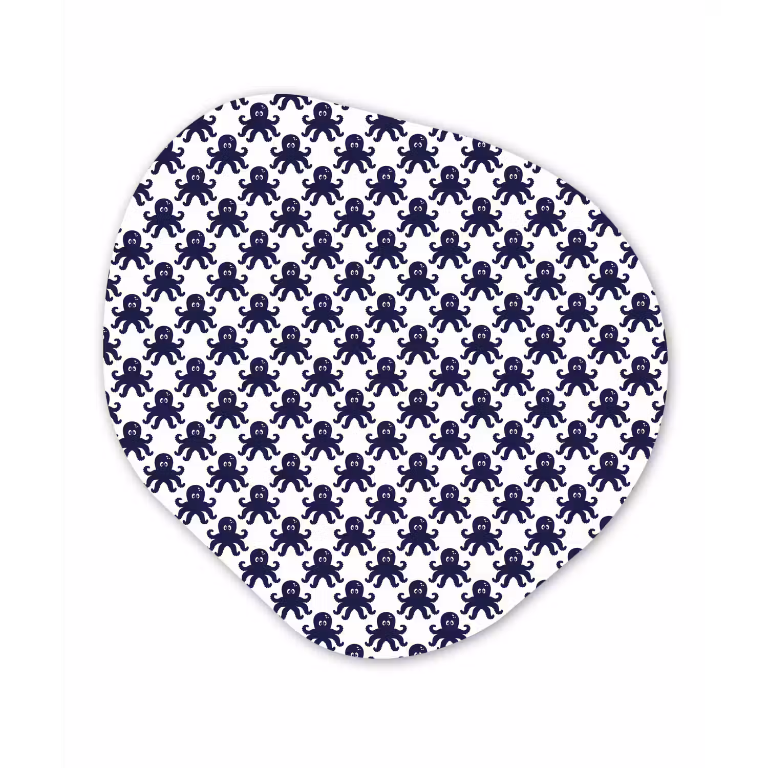 Oceaan - Octo - Blauw - Wit Wandcirkel Organisch Forex 3mm klein 629 -3d