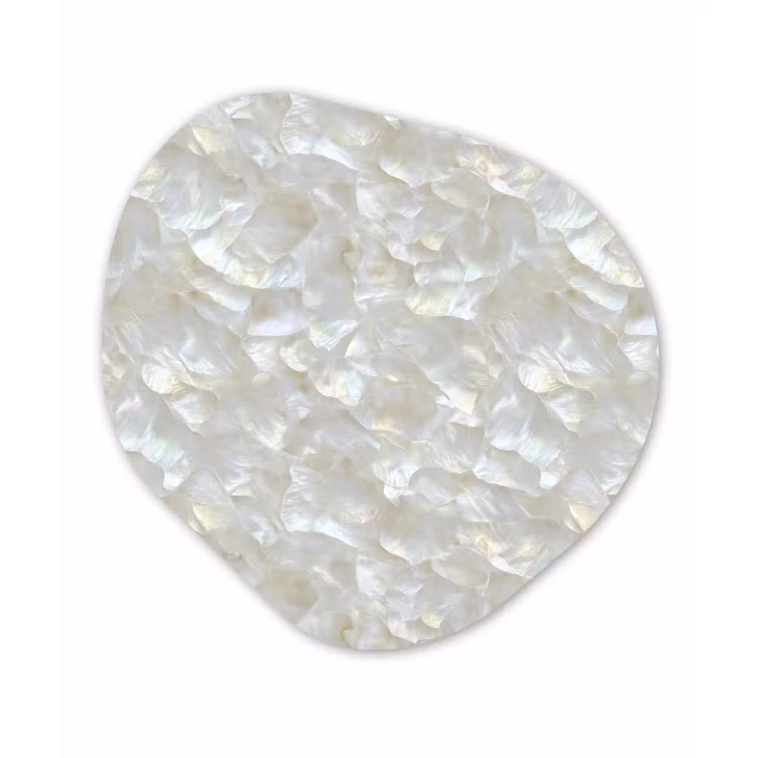Parelmoerglans - Wit - Schelp Wandcirkel Organisch Forex 3mm klein 629 -3d