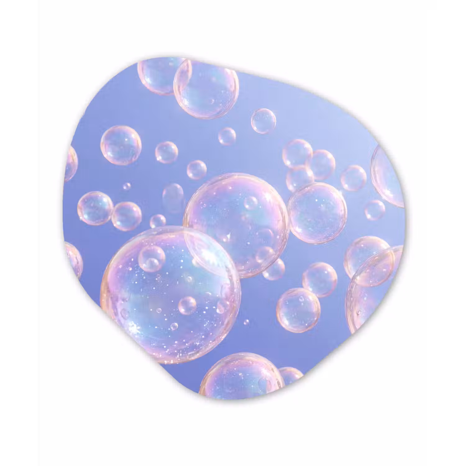 Pastel - Bubbels - Dromerig Wandcirkel Organisch Forex 3mm klein -3d