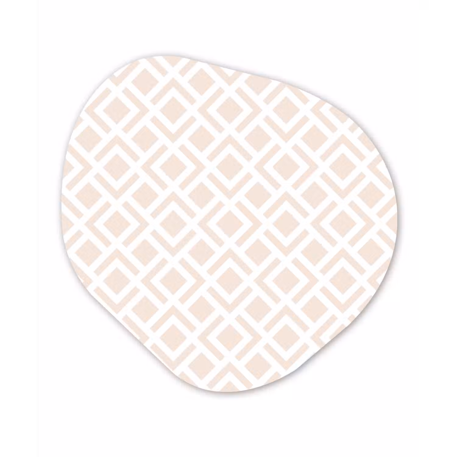 Patronen - Abstract - Beige - Geometrie Wandcirkel Organisch Forex 3mm klein 629 -3d