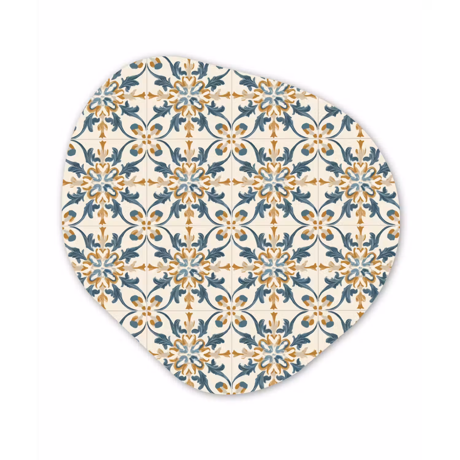 Patroon - Klassiek - Kleurrijk Wandcirkel Organisch Forex 3mm klein 629 -3d
