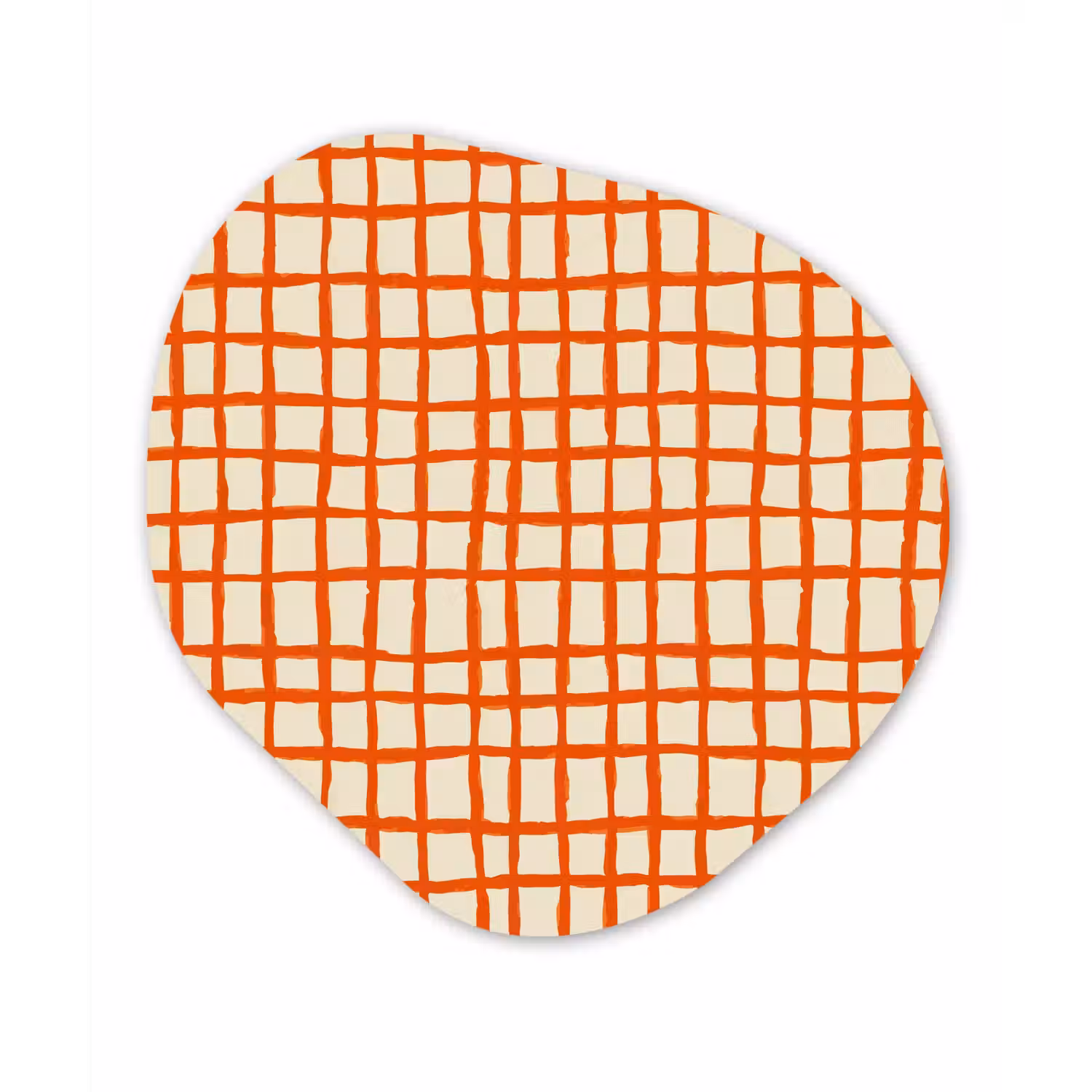 Patroon - Lijnen - Oranje Wandcirkel Organisch Forex 3mm klein 629 -3d