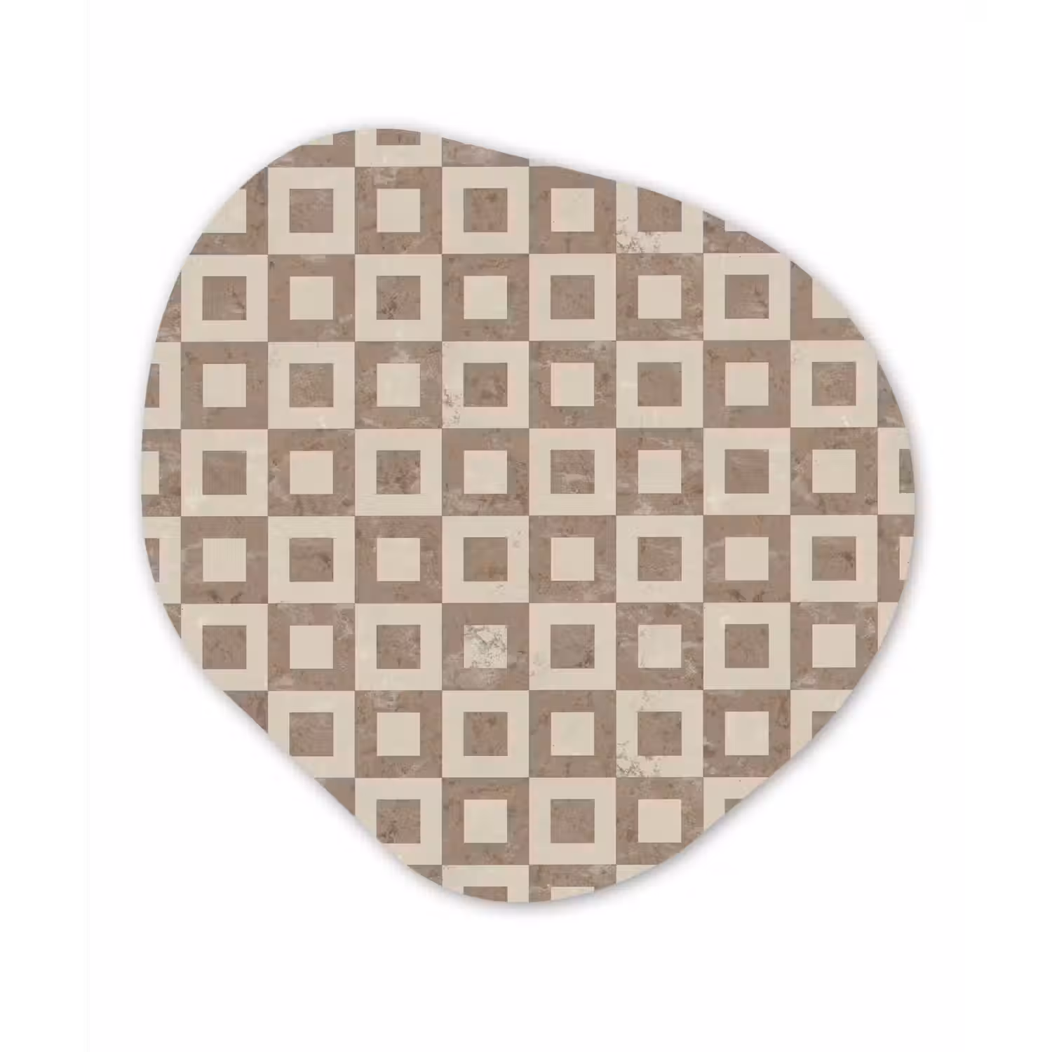 Patroon - Marmer - Beige Wandcirkel Organisch Forex 3mm klein 629 -3d