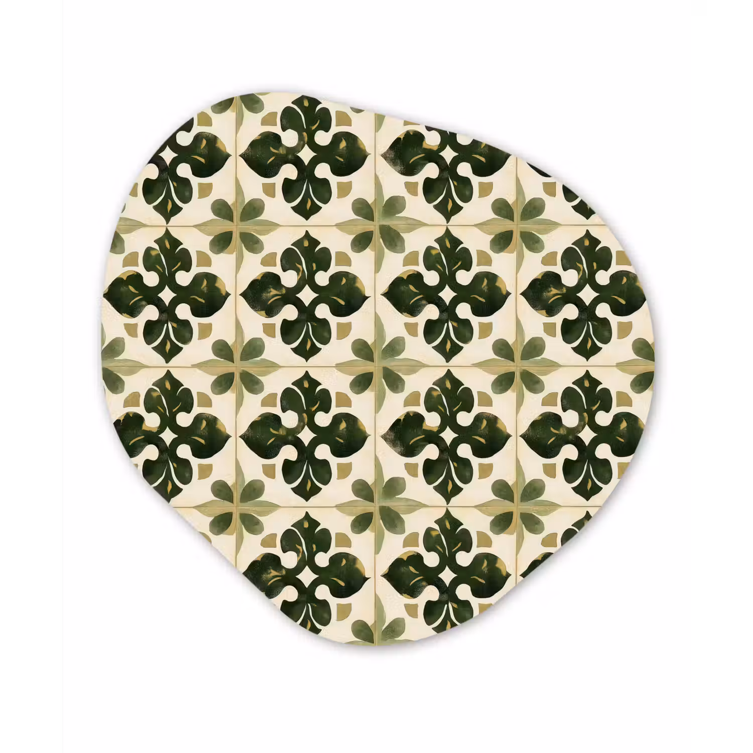 Patroon - Tegel - Groen Wandcirkel Organisch Forex 3mm klein 629 -3d