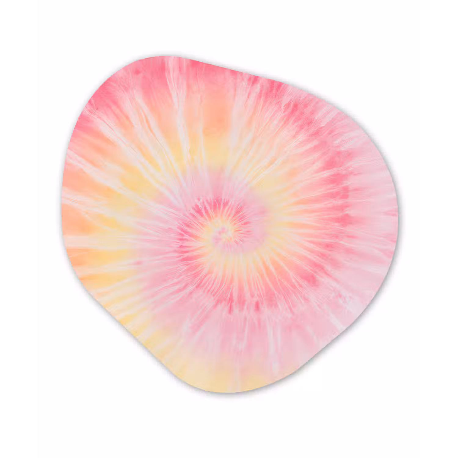 Patroon - Tie Dye - Pasteltinten - Roze Wandcirkel Organisch Forex 3mm klein -3d