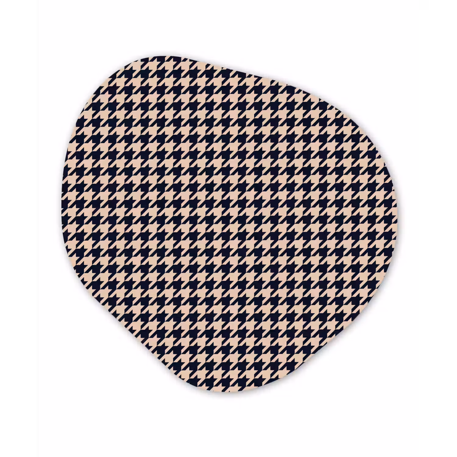 Plaid - Patroon - Ruit - Donkerblauw Wandcirkel Organisch Forex 3mm klein 629 -3d