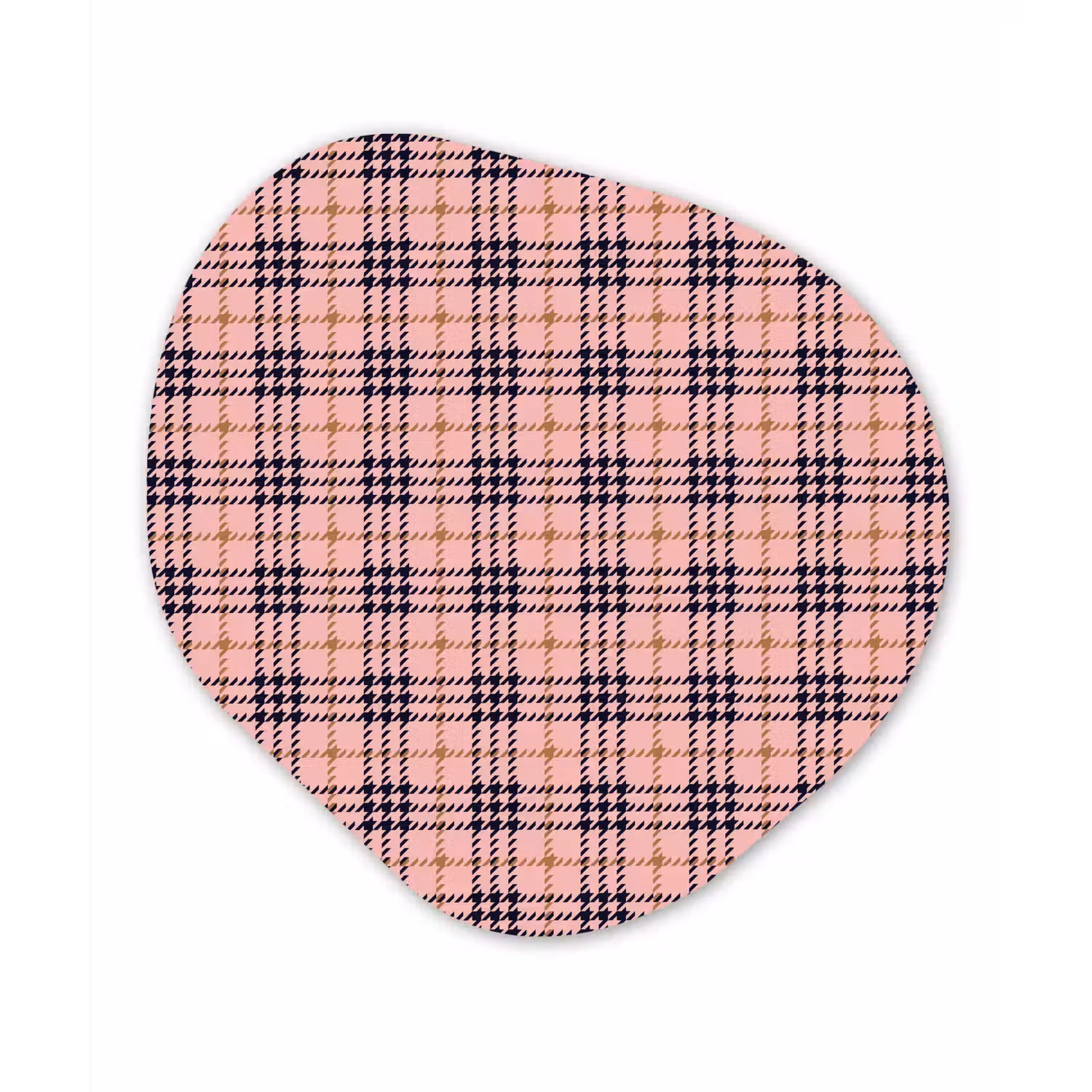Plaid - Patroon - Schotse - Roze Wandcirkel Organisch Forex 3mm klein 629 -3d