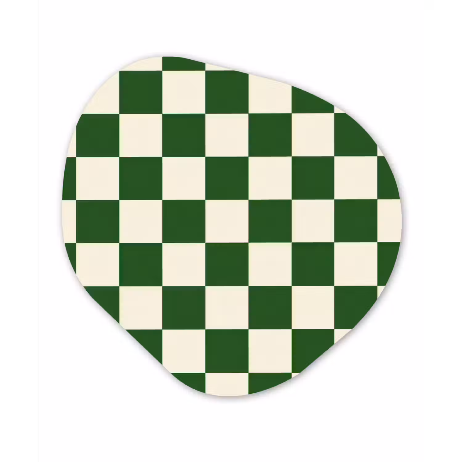 Schaakbord - Patroon - Groen Wandcirkel Organisch Forex 3mm klein 629 -3d