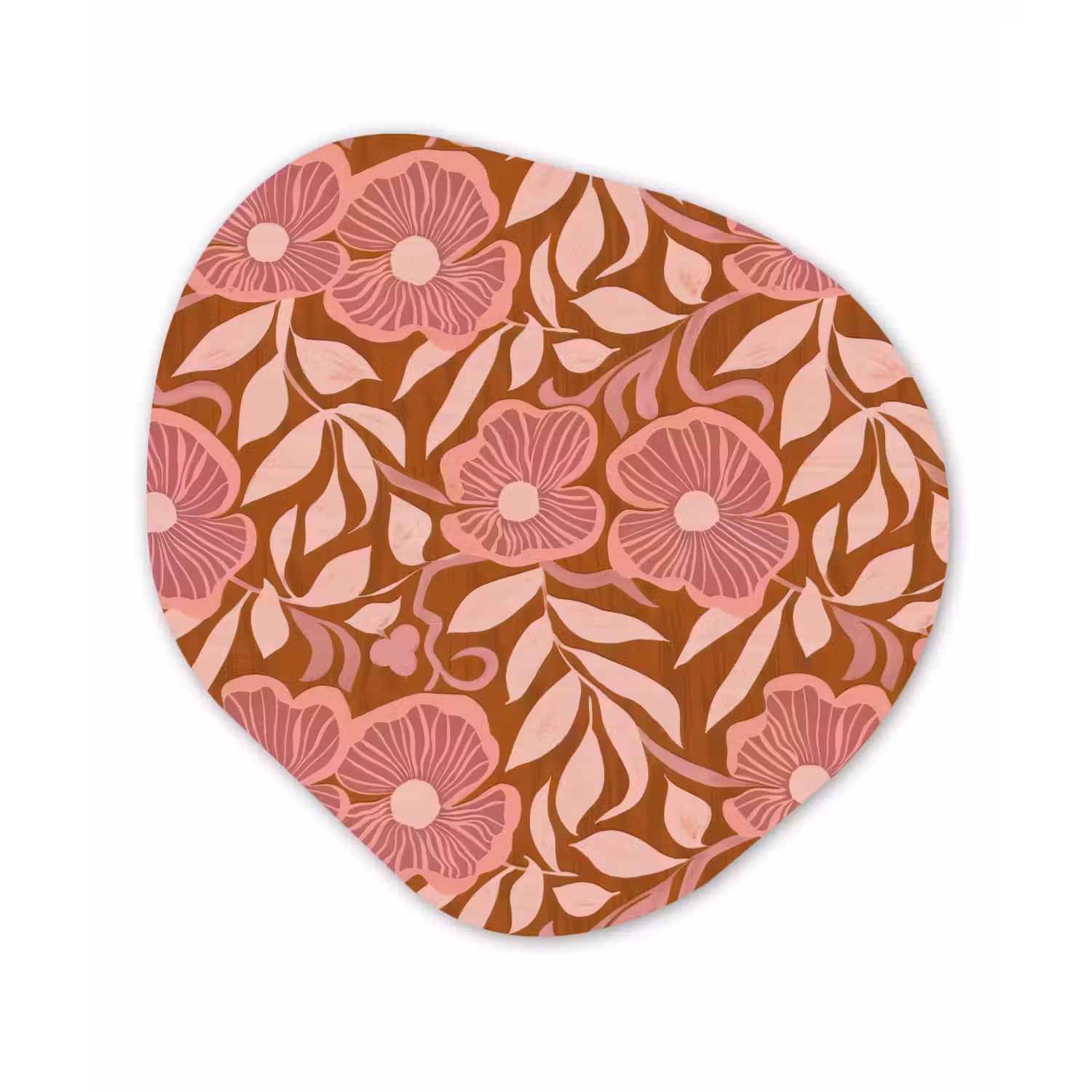 Sfeer - Bloemen - Roze Wandcirkel Organisch Forex 3mm klein 629 -3d