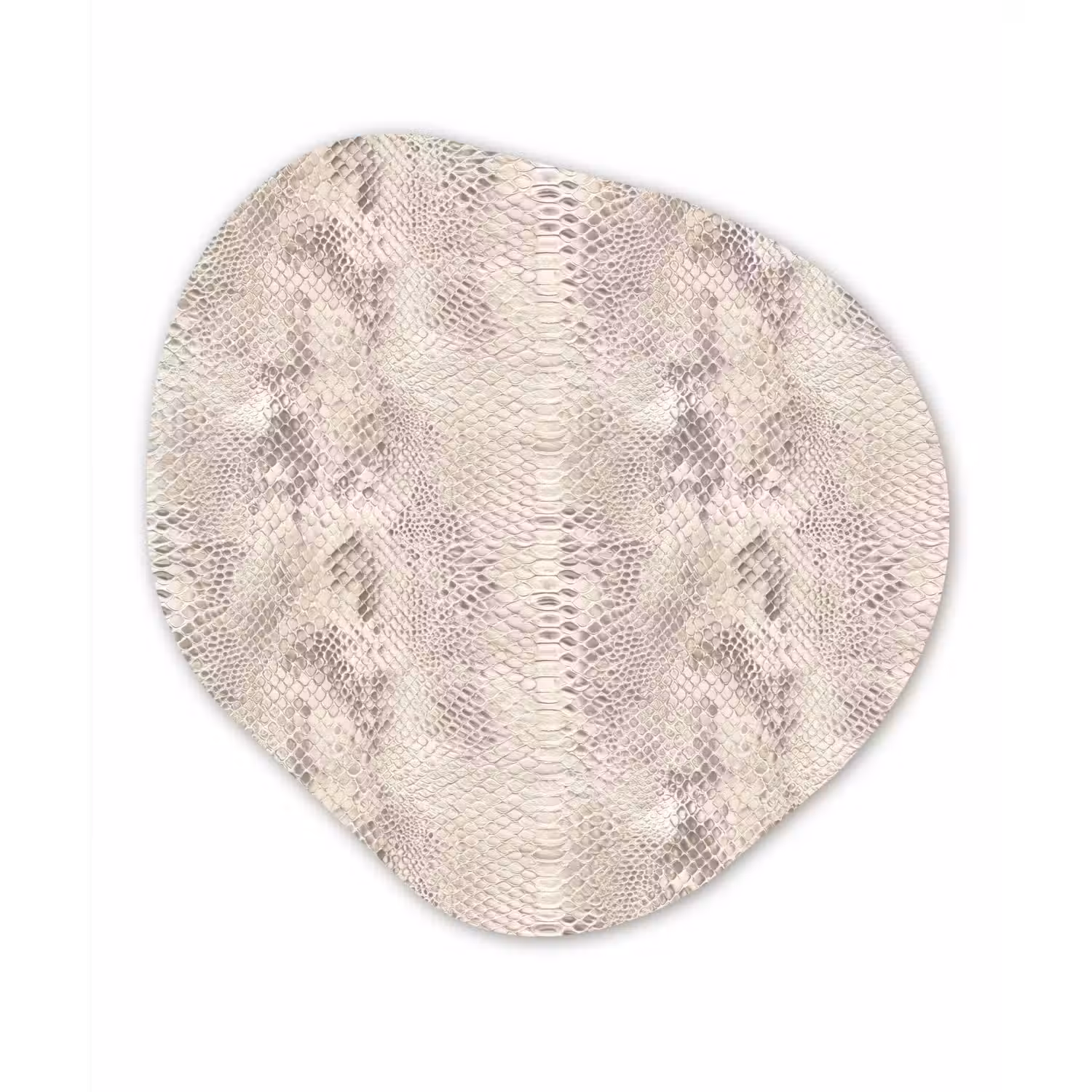 Slang - Patroon - Beige Wandcirkel Organisch Forex 3mm klein 629 -3d