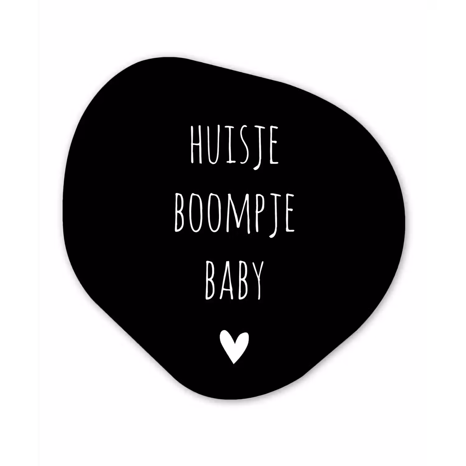 Spreuken - Huisje boompje baby - Quotes Wandcirkel Organisch Forex 3mm klein -3d