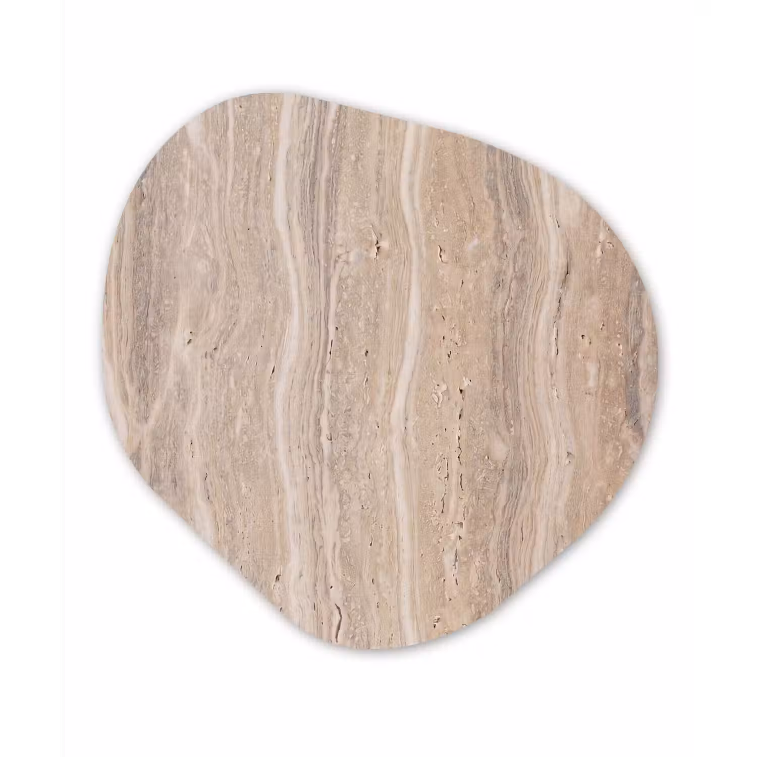Steen - Patroon - Textuur - Natuurlijk - Beige Wandcirkel Organisch Forex 3mm klein -3d