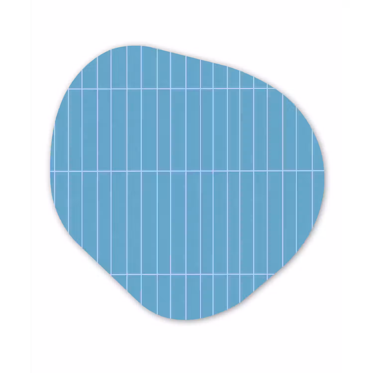 Tegel - Langwerpig - Patroon - Blauw Wandcirkel Organisch Forex 3mm klein 629 -3d