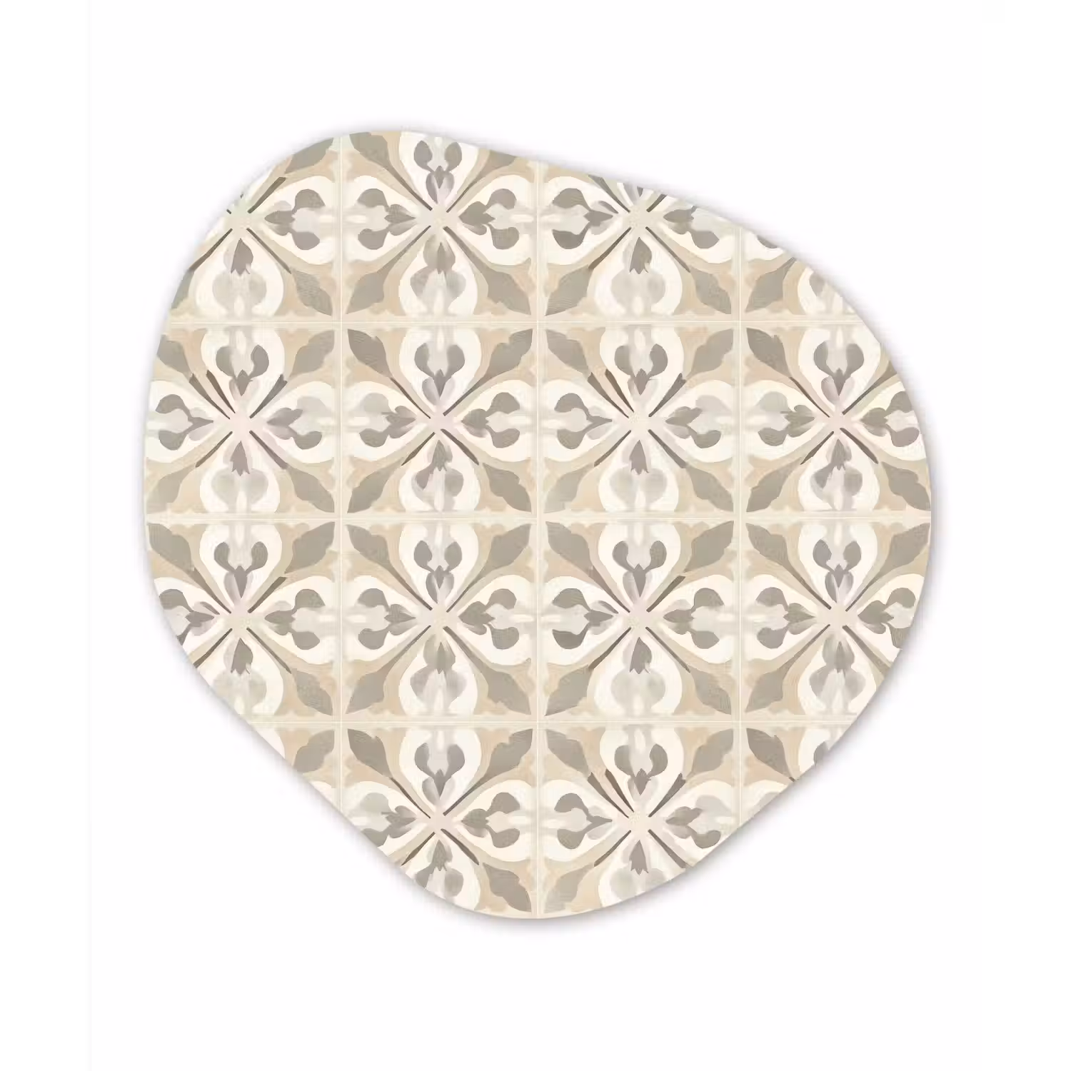 Tegel - Motief - Beige Wandcirkel Organisch Forex 3mm klein 629 -3d