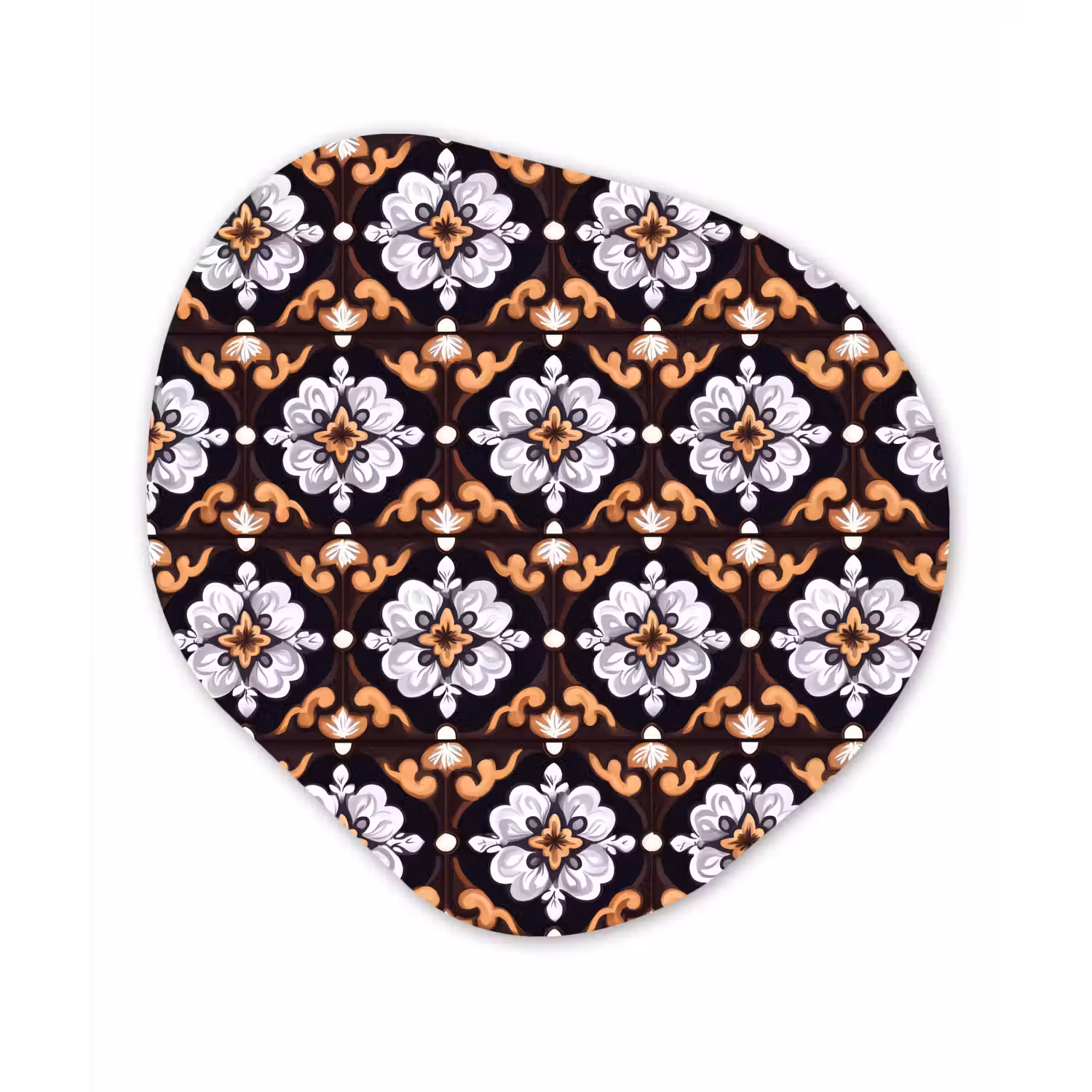 traditioneel - Element - Kleurrijk Wandcirkel Organisch Forex 3mm klein 629 -3d