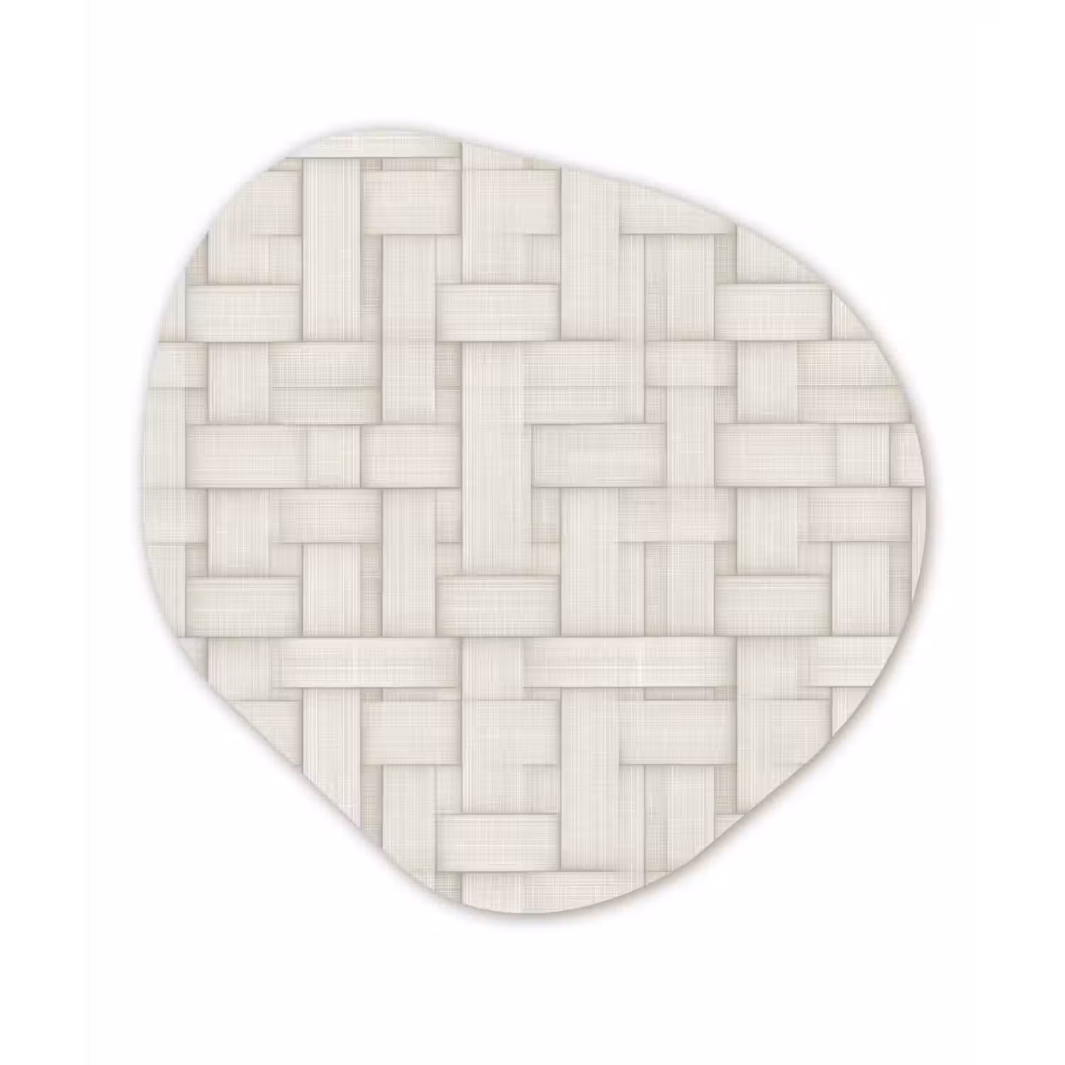 Vlechtwerk - Banen - Beige Wandcirkel Organisch Forex 3mm klein 629 -3d