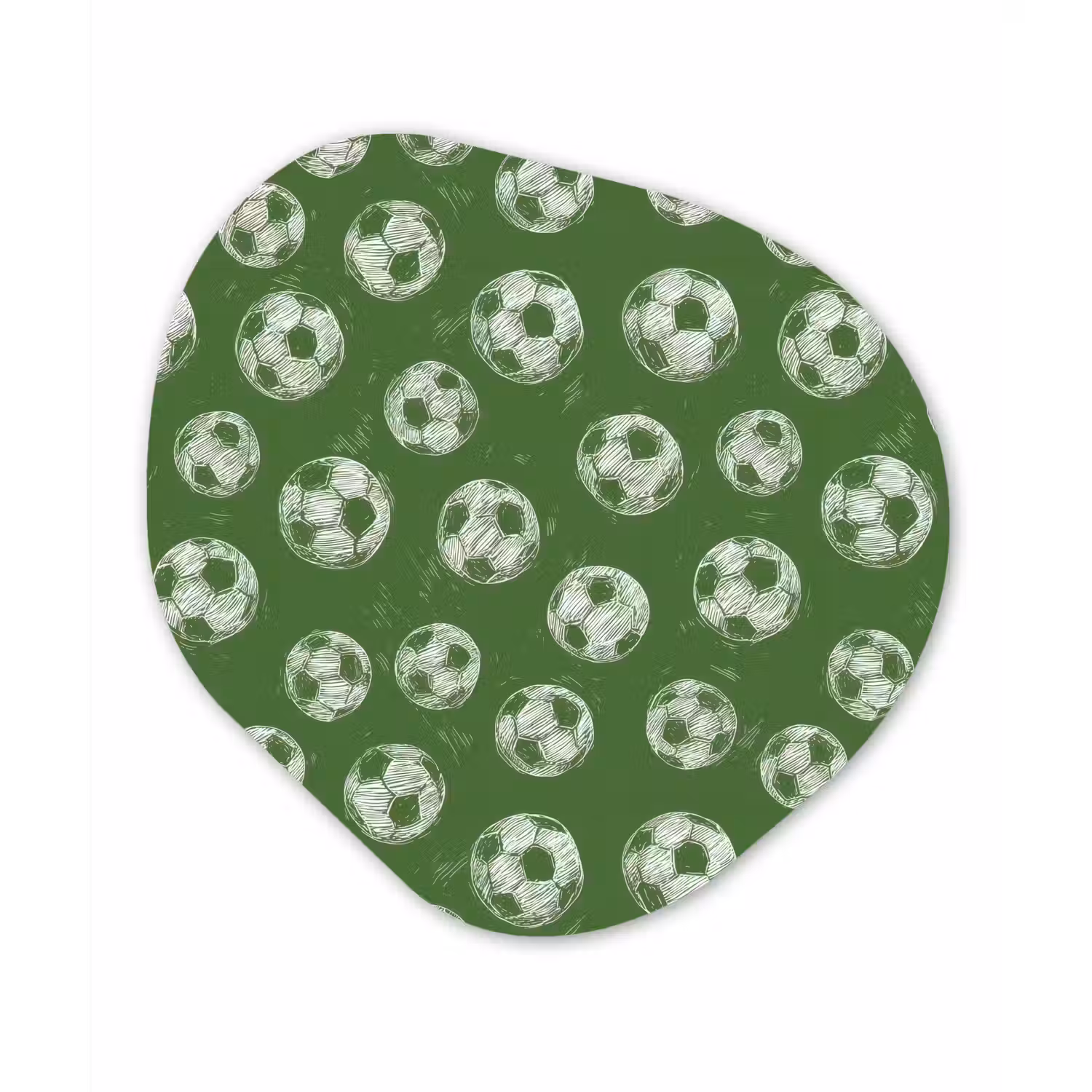 Voetbal - Sport - Groen Wandcirkel Organisch Forex 3mm klein 629 -3d