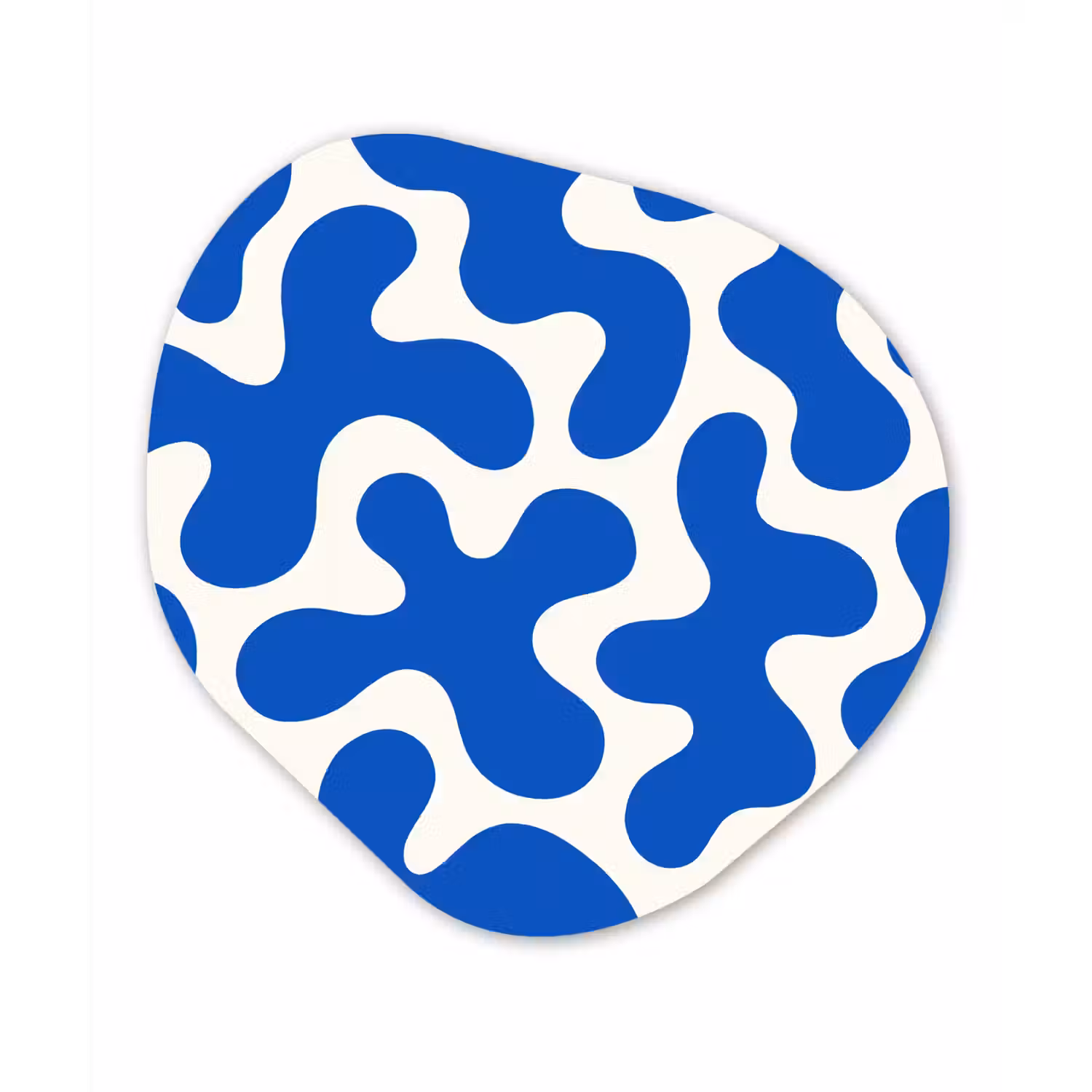Vormen - Abstract - Blauw - Golven Wandcirkel Organisch Forex 3mm klein -3d