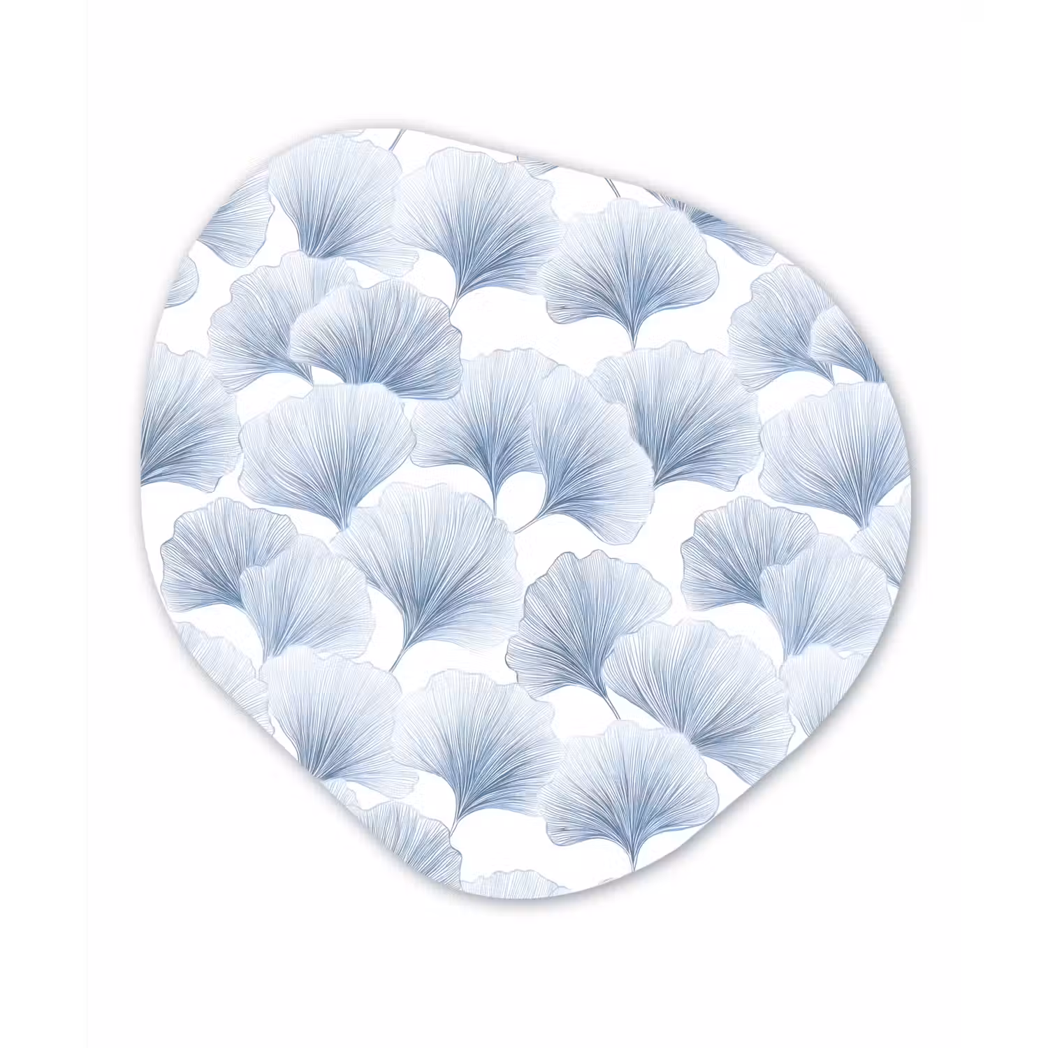 Waaier - Modern - Blauw Wandcirkel Organisch Forex 3mm klein 629 -3d