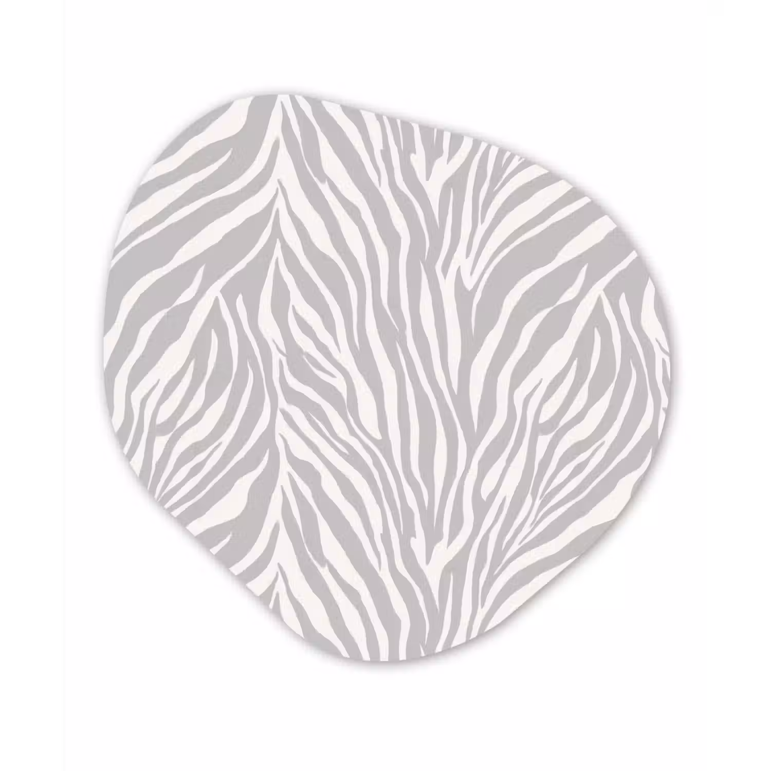 Zebra - Motief - Grijs Wandcirkel Organisch Forex 3mm klein 629 -3d