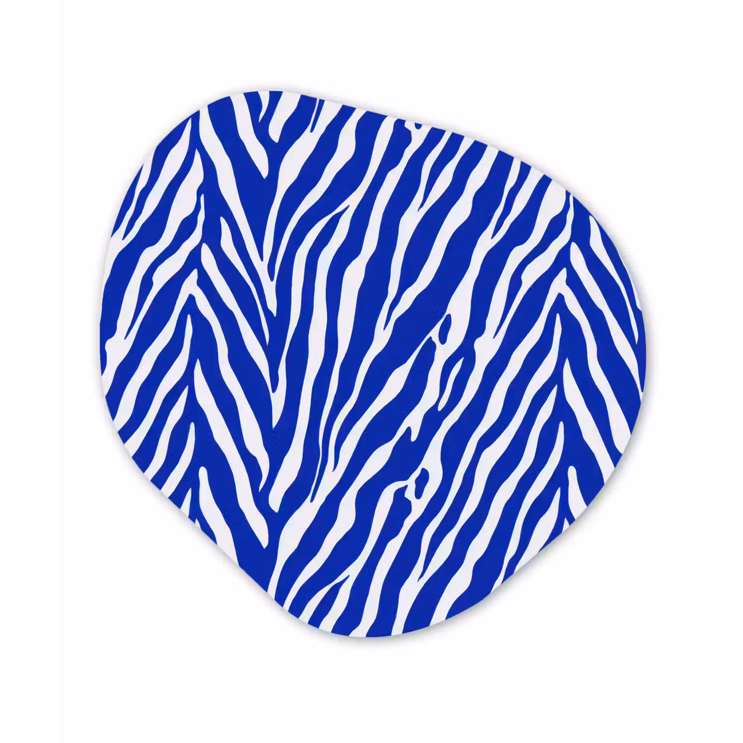 Zebra - Patroon - Kobalt - Blauw Wandcirkel Organisch Forex 3mm klein 629 -3d
