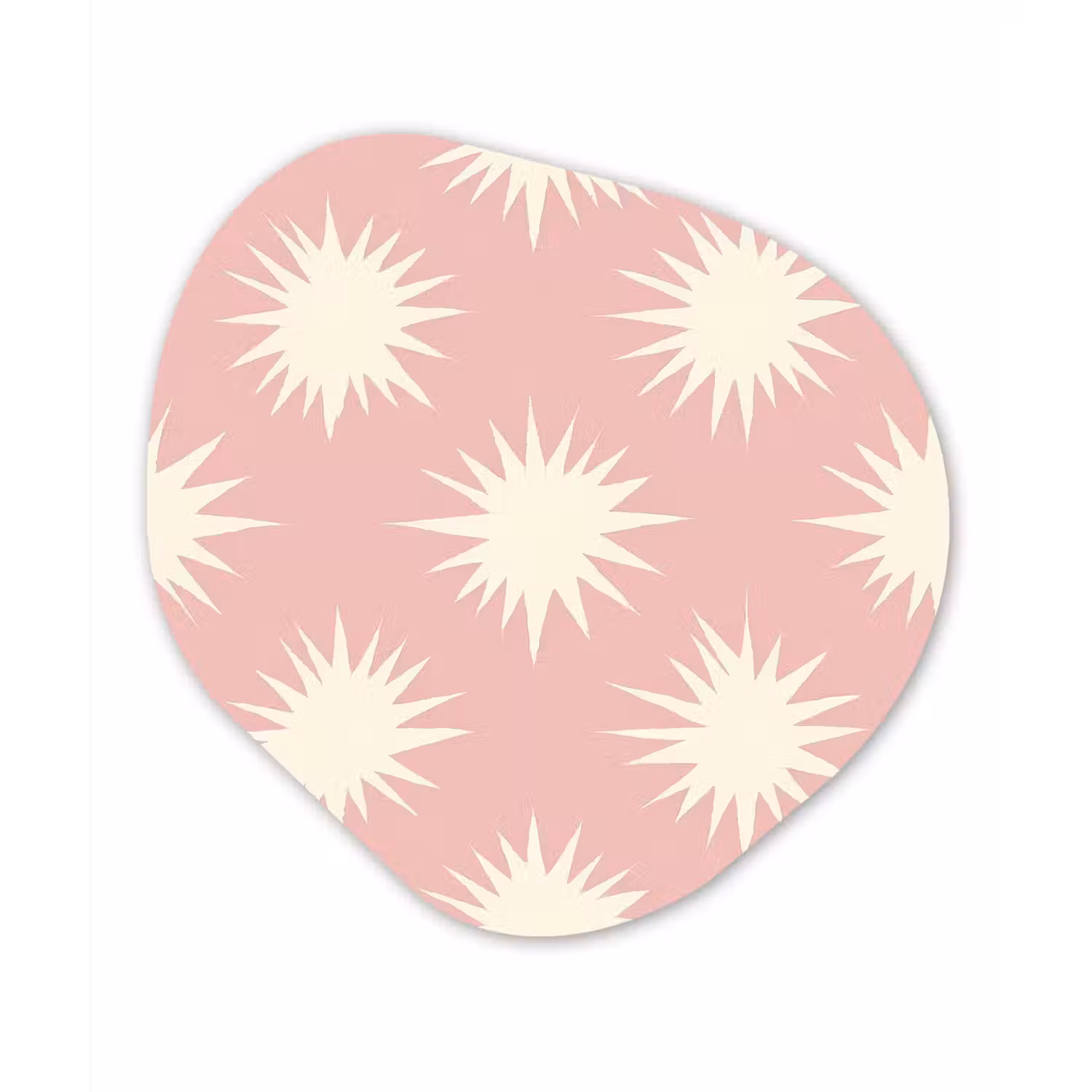 Zonnen - Patroon - Roze Wandcirkel Organisch Forex 3mm klein 629 -3d