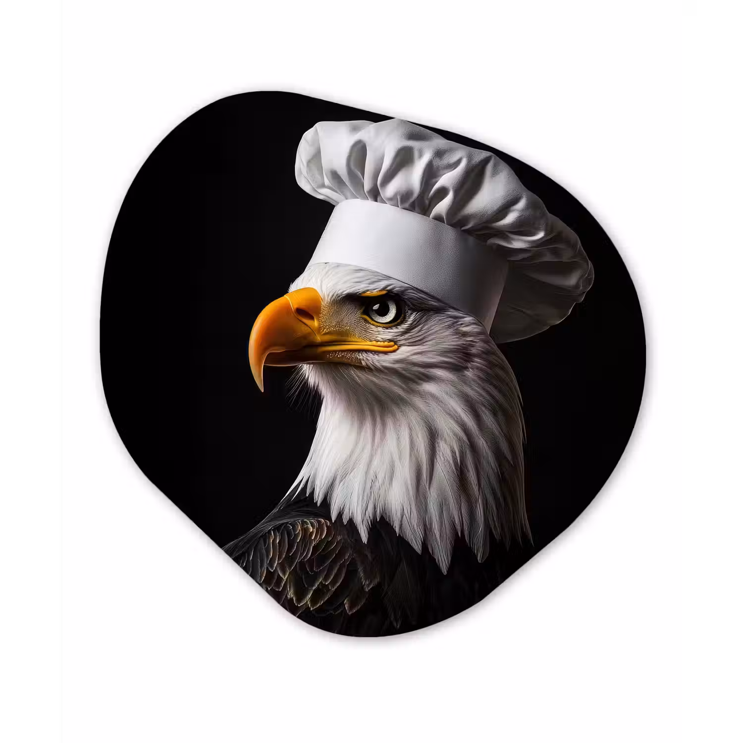 Arend -Amerika - Koksmuts - Vogel - Stoer Wandcirkel Organisch Plexiglas middel -3d