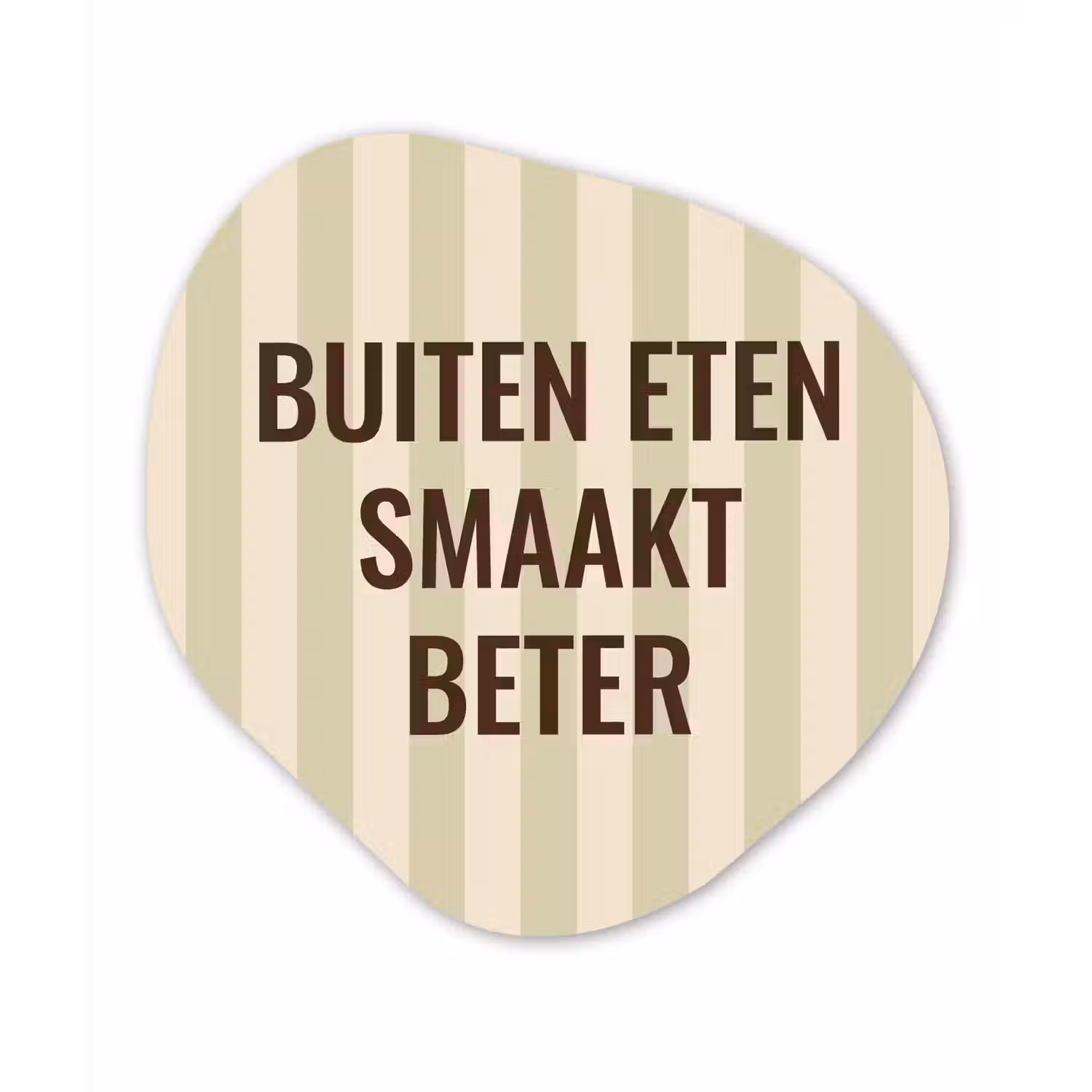 Buiten - Quote - Strepen - Zomer Wandcirkel Organisch Plexiglas middel -3d