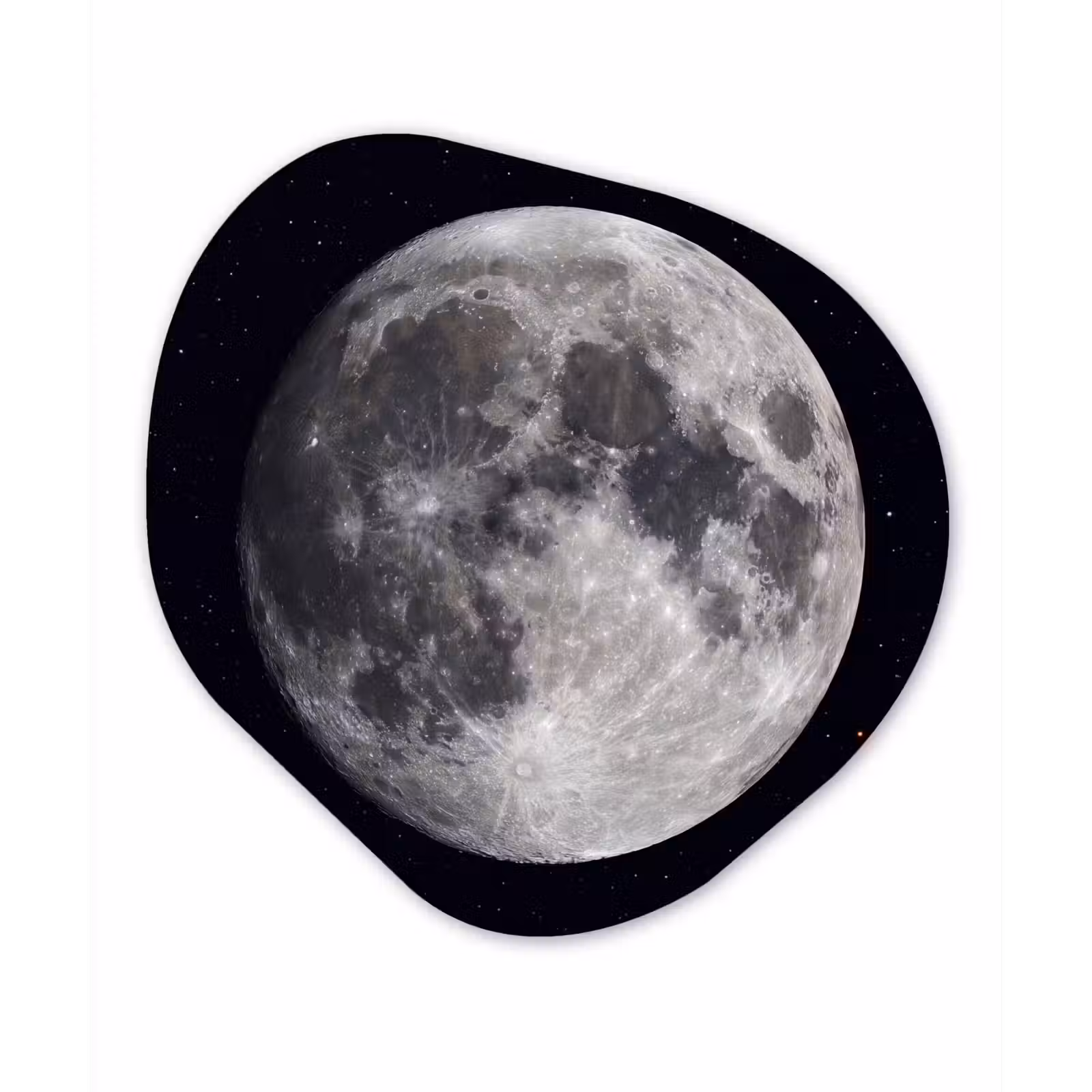 Organisch schilderij glas - Maan - Sterren - Ruimte - Maan - Sterren - Ruimte Wandcirkel Organisch Plexiglas middel