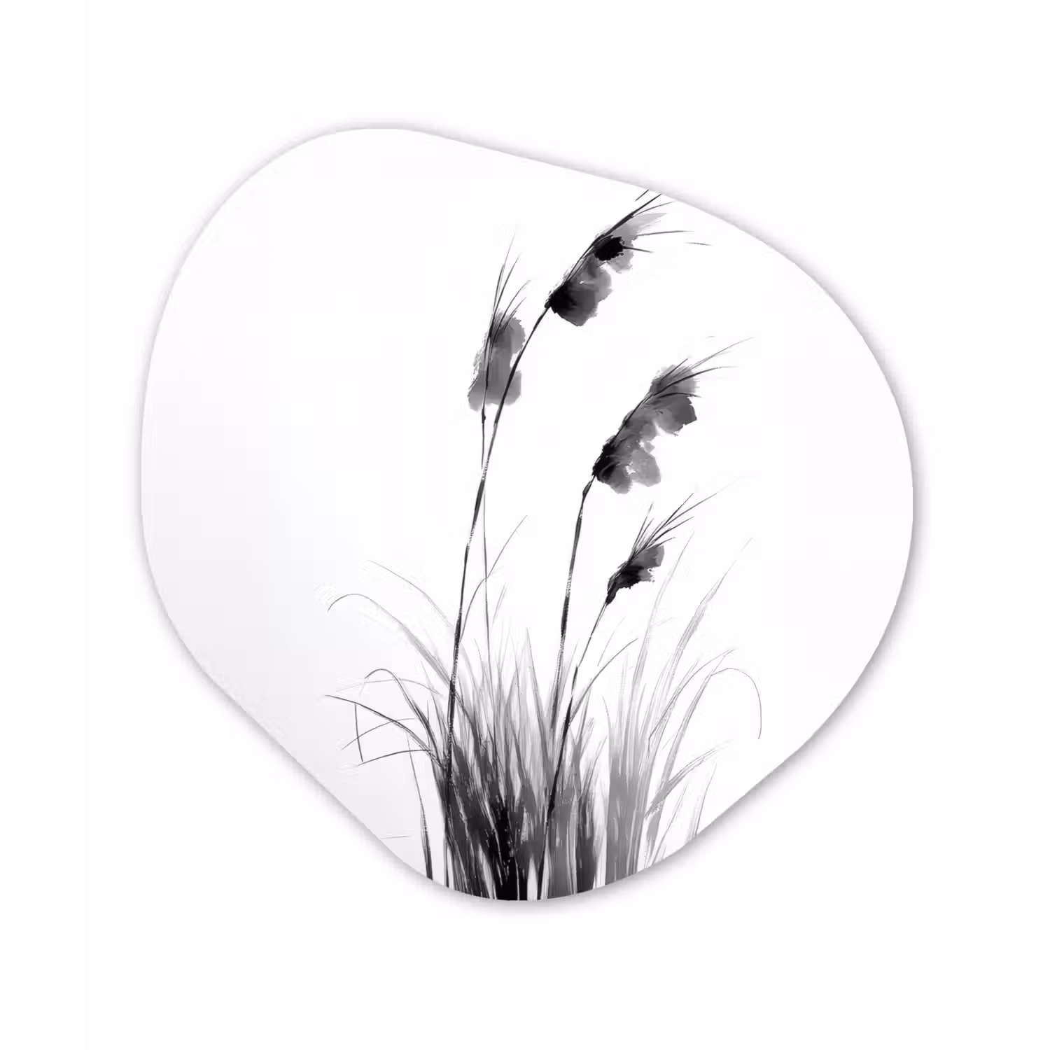 Minimalistisch - Stelen - Wit Wandcirkel Organisch Plexiglas middel -3d