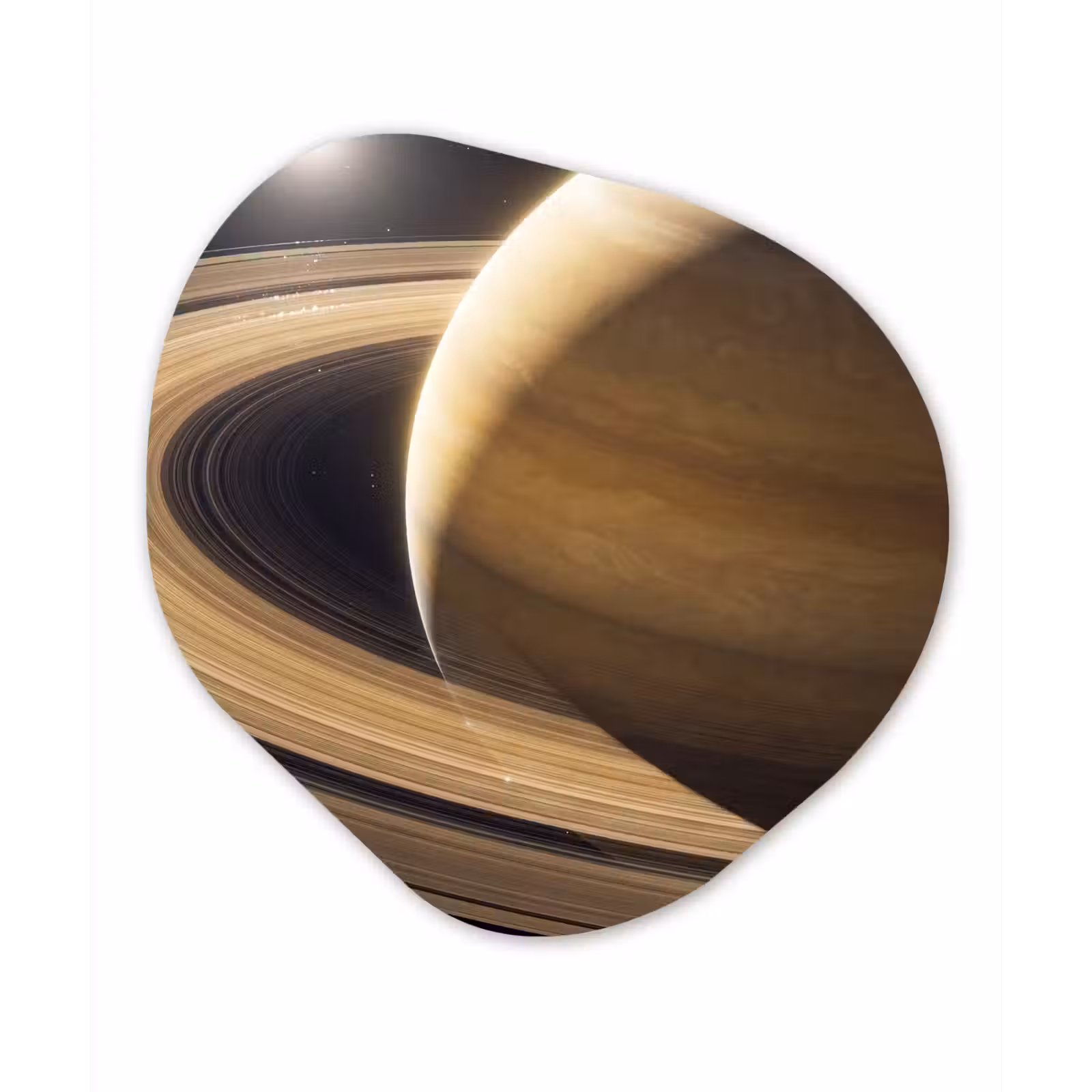 Organisch schilderij glas - Planeet - Ringen - Ruimte - Planeet - Ringen - Ruimte Wandcirkel Organisch Plexiglas middel