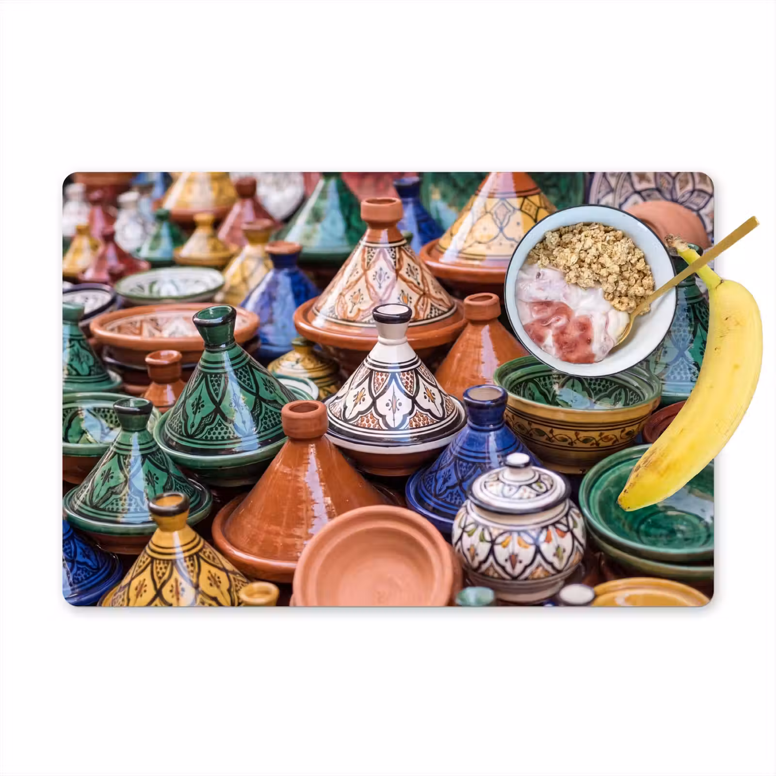 Placemat - 6 stuks - Aardewerk - Kleurrijk - Patroon - Aardewerk - Kleurrijk - Patroon Placemat vinyl groot