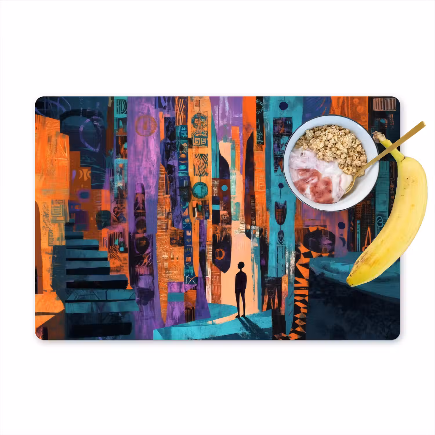 Abstract - Figuren - Kleurrijk Placemat vinyl groot -zzzproduct_Kitchenyeah-website