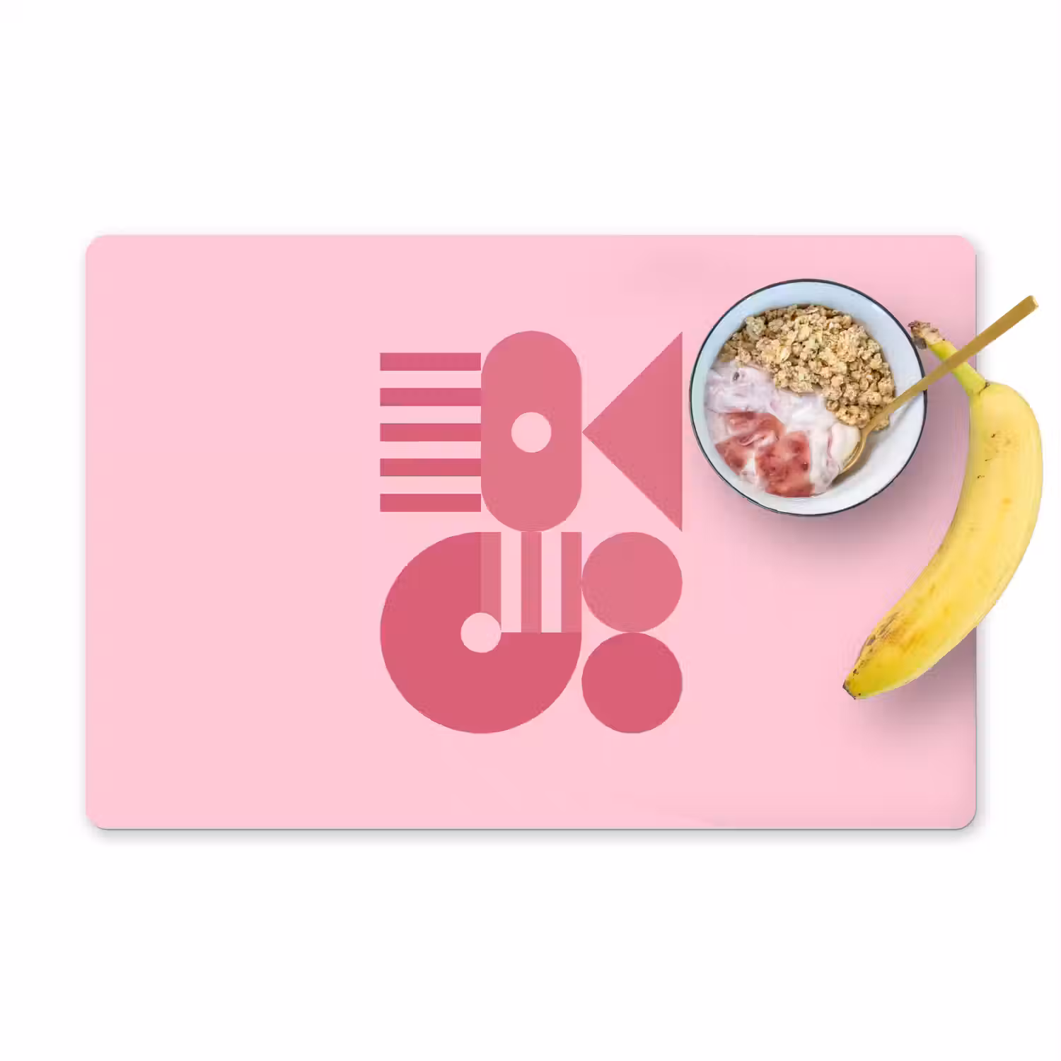 Abstract - Geometrisch - Vormen - Roze Placemat vinyl groot -zzzproduct_Kitchenyeah-website