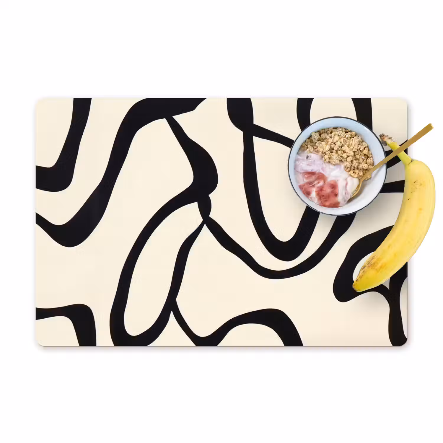 Abstract - Lijnen - Modern - Beige Placemat vinyl groot -zzzproduct_Kitchenyeah-website