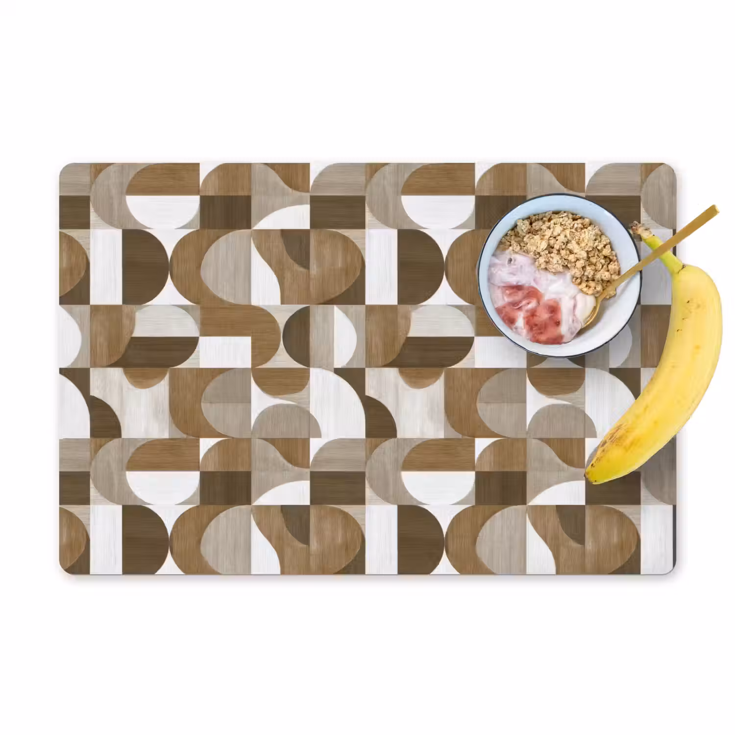 Abstract - Retro - Bruin Placemat vinyl groot 368 -zzzproduct_Kitchenyeah-website