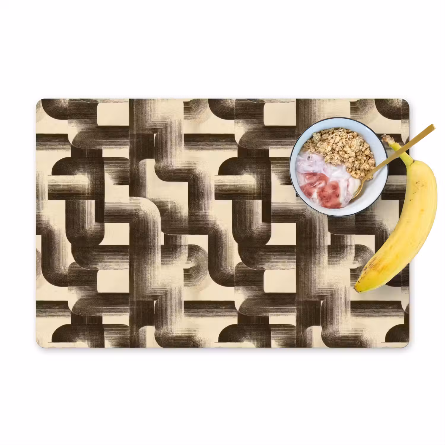 Abstract - Retro - Zwart Placemat vinyl groot 368 -zzzproduct_Kitchenyeah-website